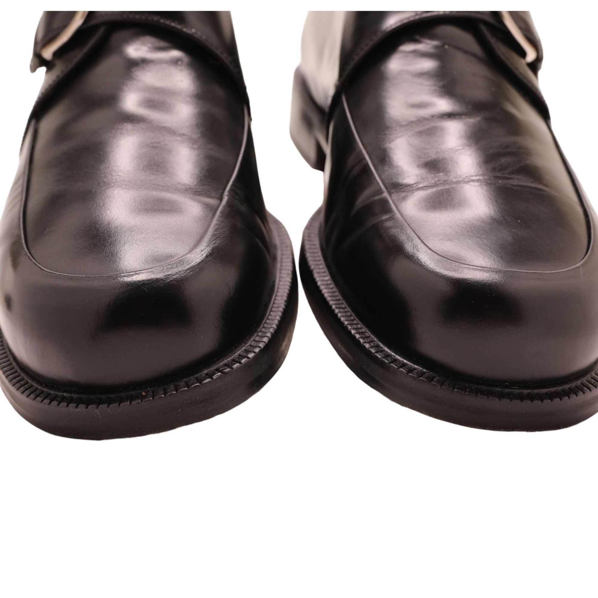 Cole Haan Cole Haan Mens 10D Black Leather Monk Strap Loafers Buckle Size US 10 / EU 43 - 8 Thumbnail