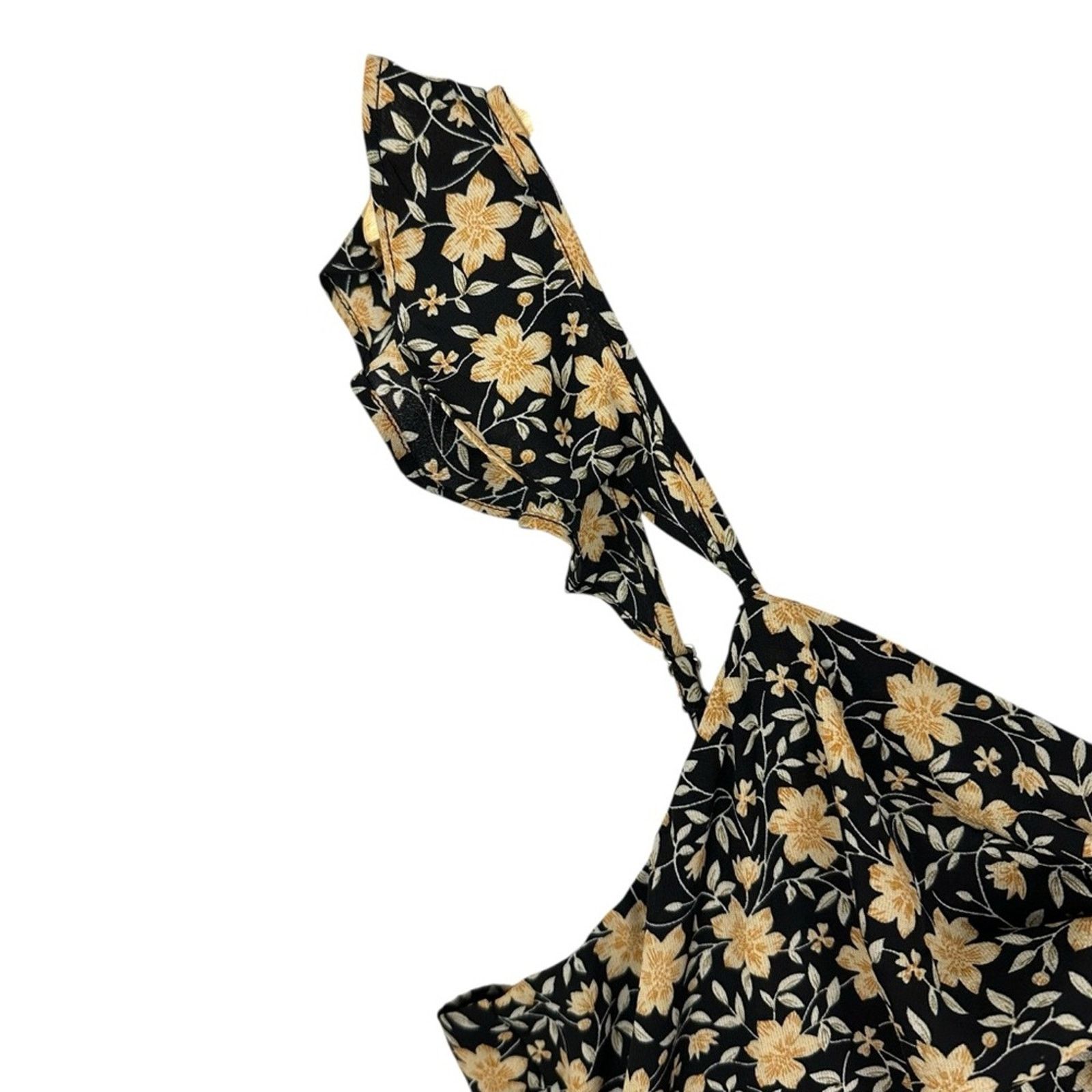 Lulus Lulus The Way to Love Black Floral Ruffled Maxi Dress XL Size XL / US 12-14 / IT 48-50 - 12 Thumbnail