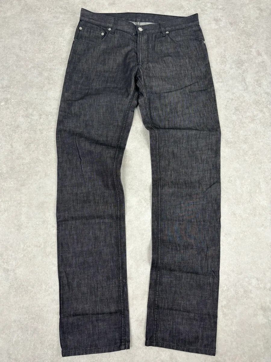 Jil Sander AW2007 Jil Sander Dark Grey Denim Straight Leg Jeans Size US 33 - 1 Thumbnail