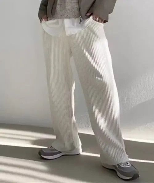 image of Vintage Velvet Pants in White, Men's (Size 32)