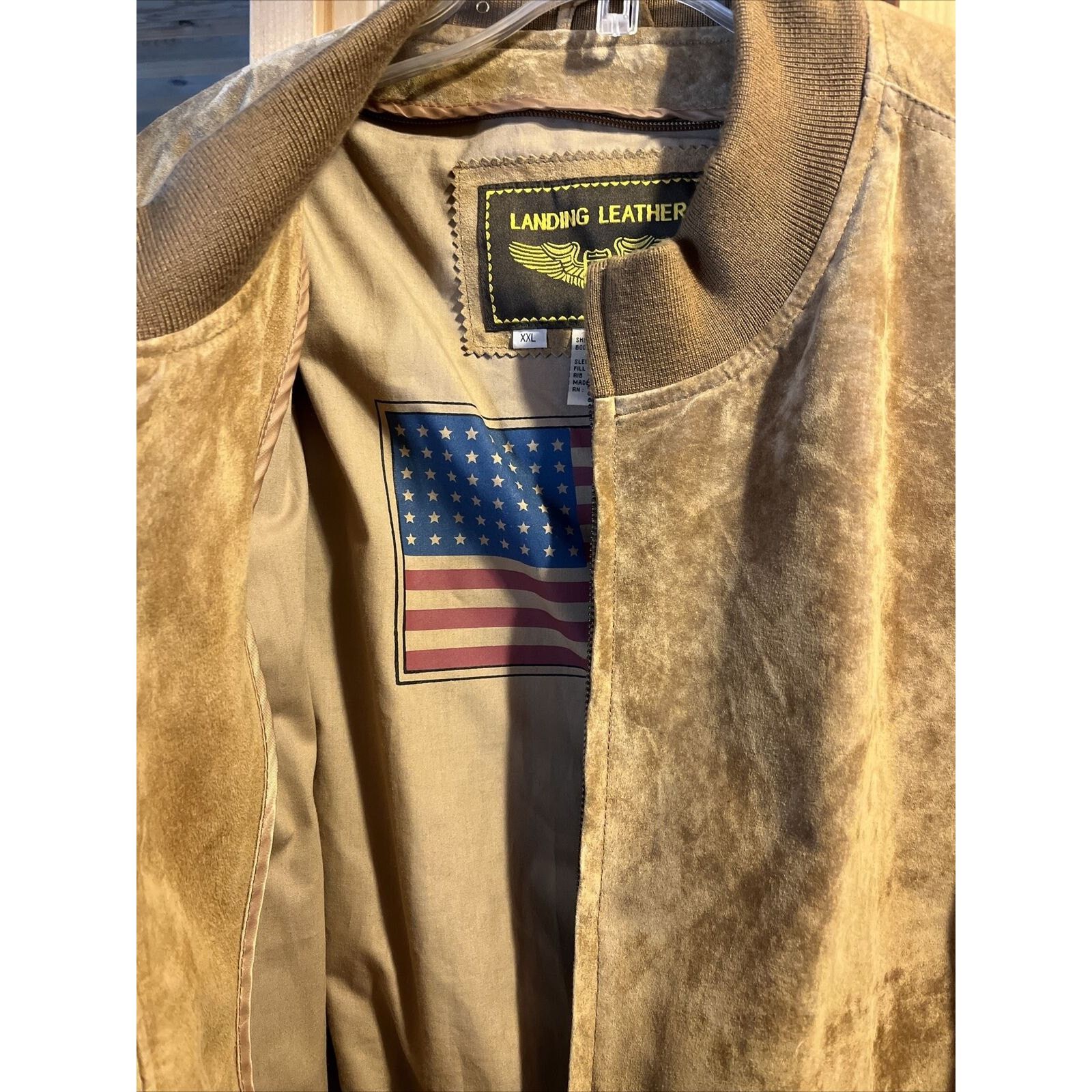 Other Landing Leather Men’s XXL Brown Suede Leather Bomber Jacket Size US XXL / EU 58 / 5 - 6 Thumbnail