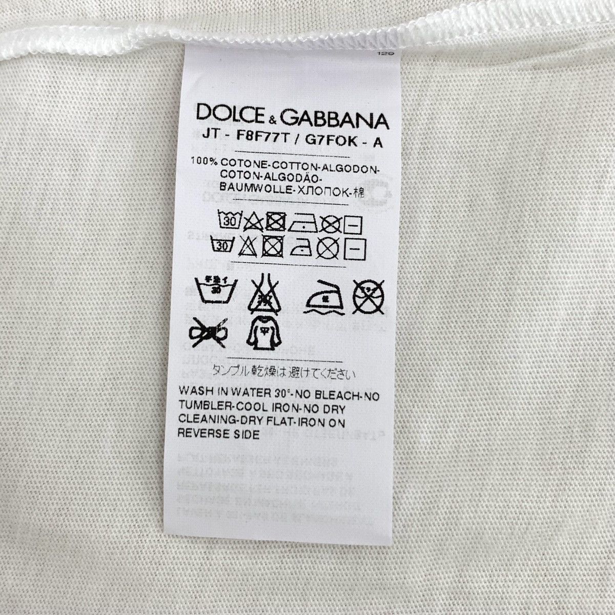 Dolce & Gabbana Dolce & Gabbana Letter Print Short Sleeve T-Shirt K26WX Size US L / EU 52-54 / 3 - 6 Thumbnail