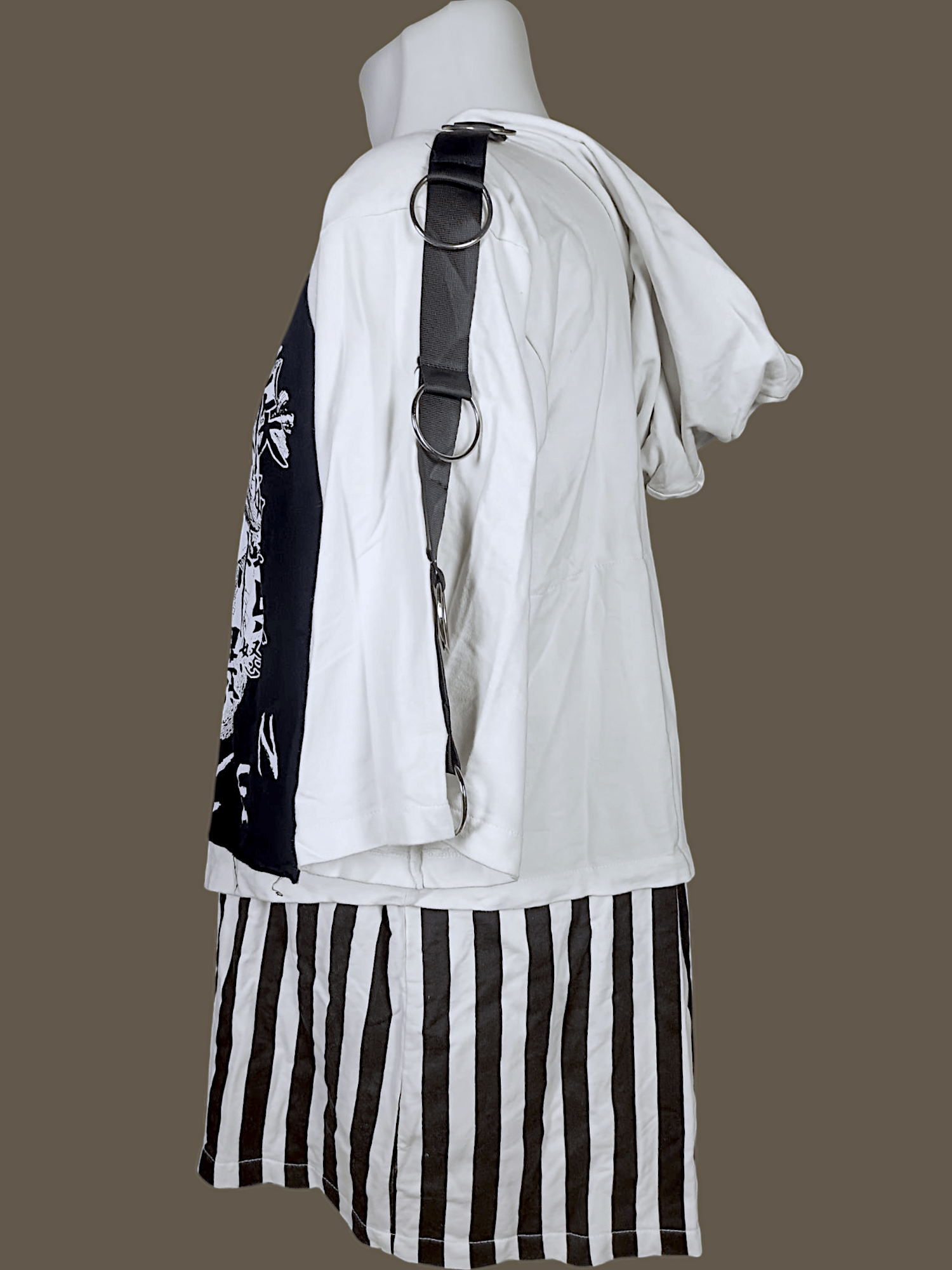Japanese Brand Harajuku Seven Eye Heart Stripes Double Layer hoodie Size US XXL / EU 58 / 5 - 20 Thumbnail