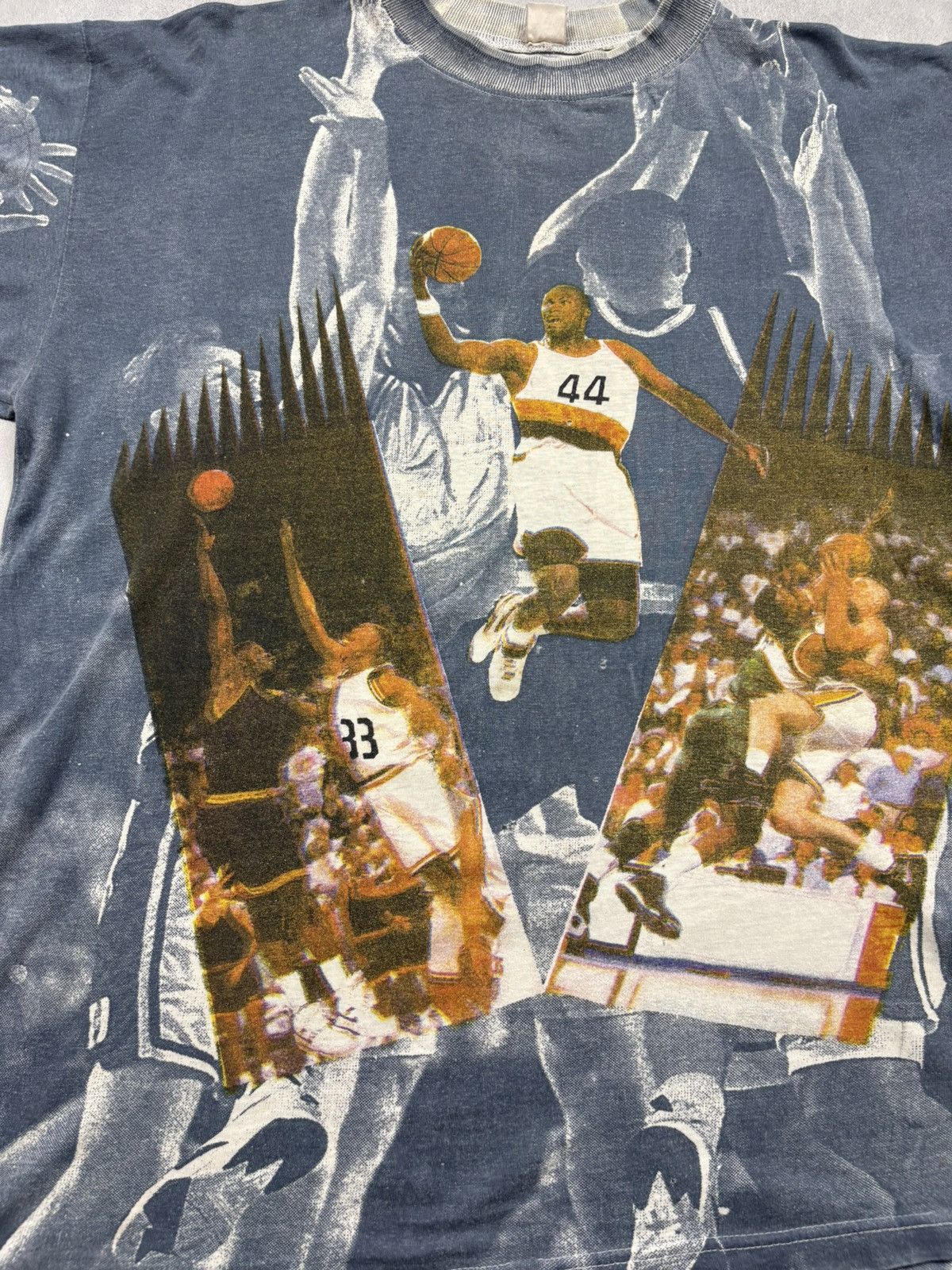 Vintage Vintage 90s All Over Print Basketball Rap T Shirt AOP Y2K XL Size US XL / EU 56 / 4 - 11 Thumbnail