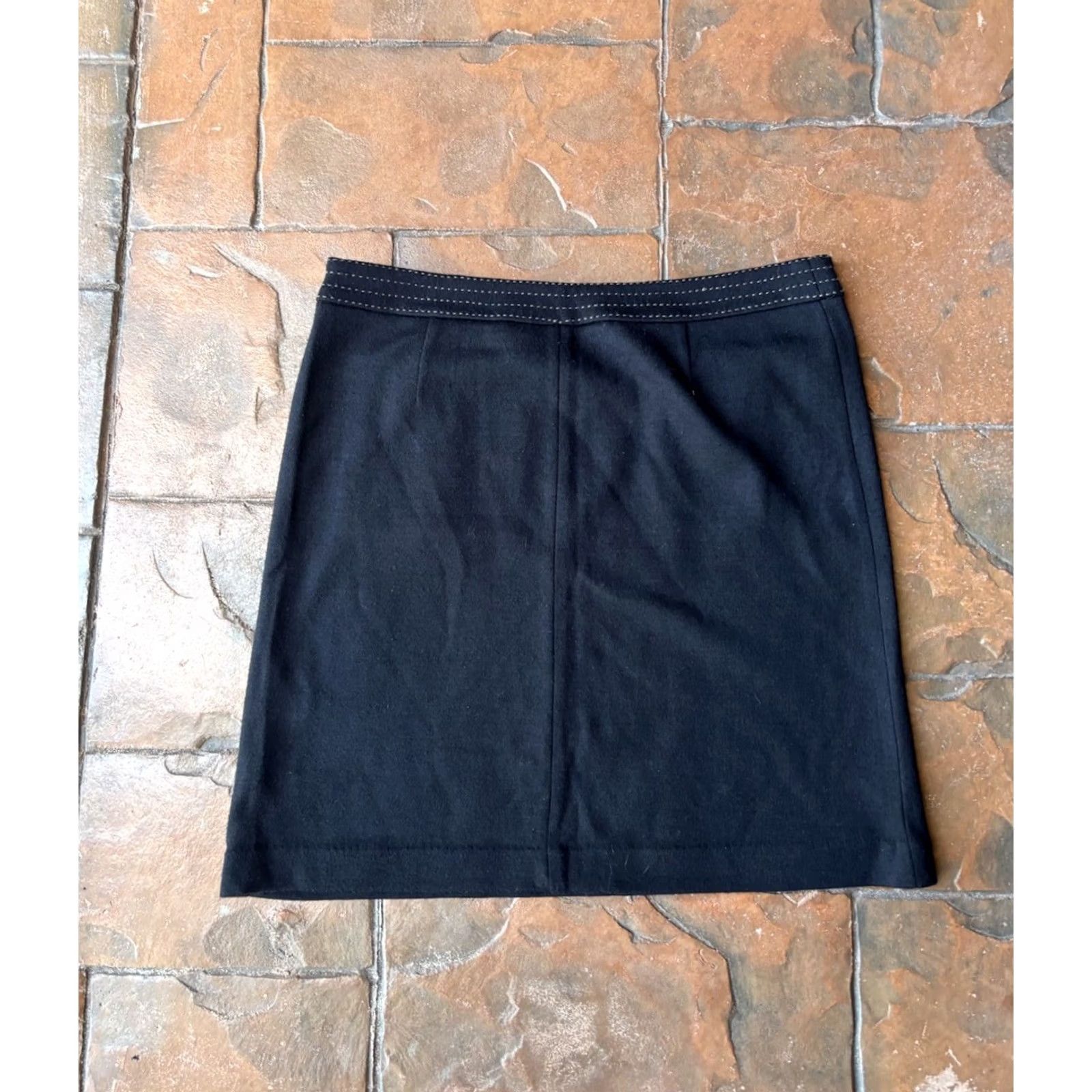 Tory Burch Tory Burch Skirt Women’s Medium Black Wool Mini Pockets Size 32" / US 10 / IT 46 - 3 Thumbnail