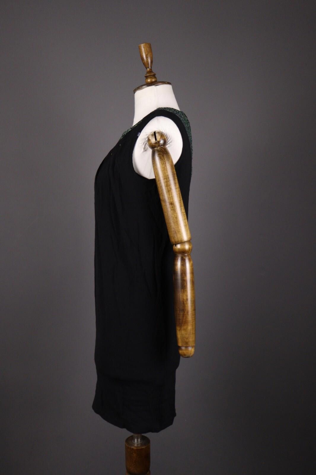 Designer Cop Copine Paris Black Sleeveless Fame Viscose Dress Size 42 Size M / US 6-8 / IT 42-44 - 4 Thumbnail