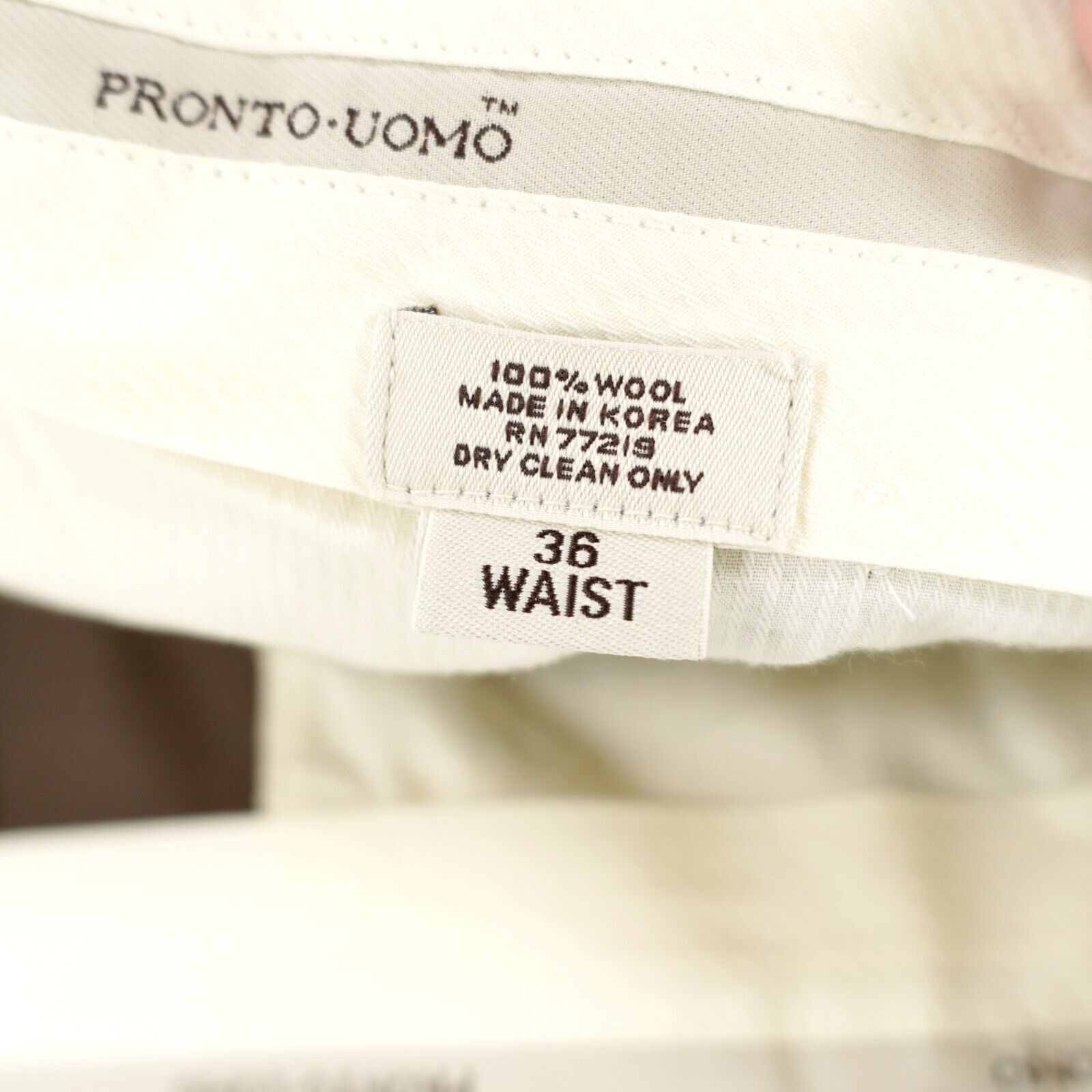 Pronto Uomo Pronto Uomo Wool Brown Pleated High Rise Lined Partially Dre Size 36R - 5 Thumbnail