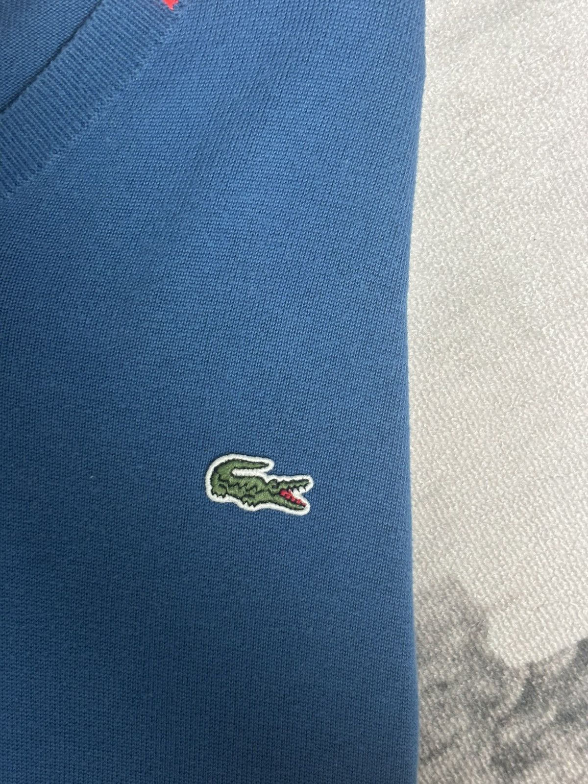 Lacoste Light blue Lacoste v-neck size L Size US L / EU 52-54 / 3 - 3 Thumbnail