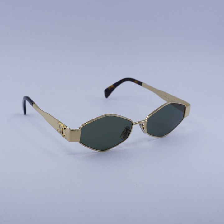Celine Celine CL40254U 30N Sunglasses Gold Geometric Frame Size ONE SIZE - 8 Thumbnail