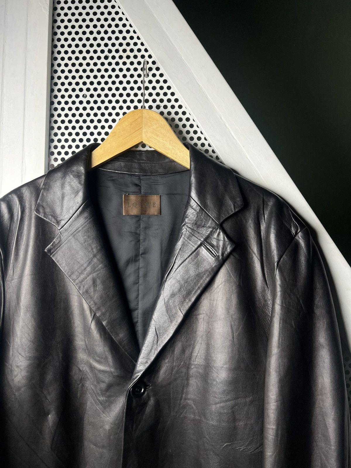 Loewe Vintage Loewe Leather Blazer Jacket Size US L / EU 52-54 / 3 - 3 Thumbnail