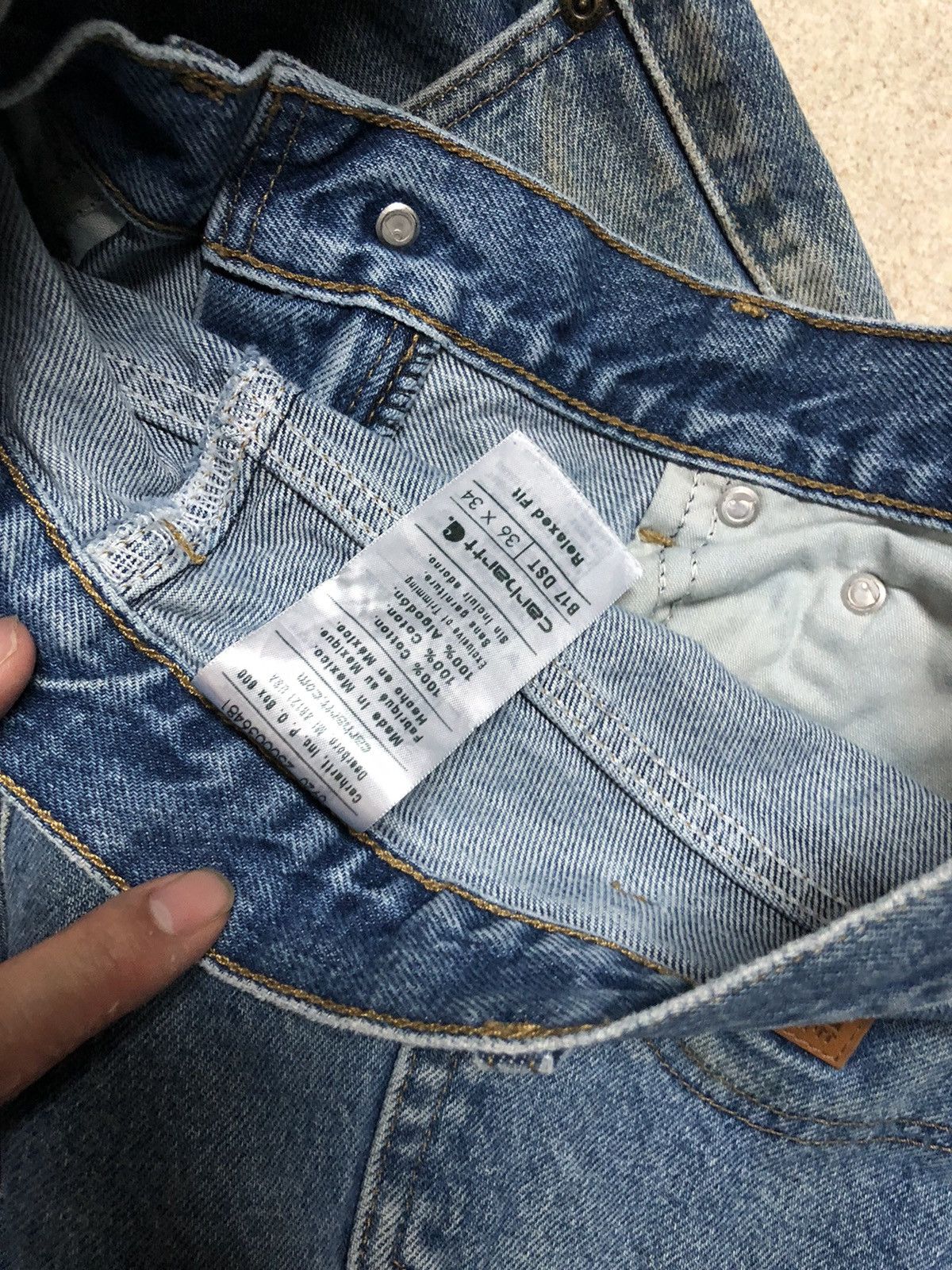 Carhartt × Vintage Vintage Y2K Carhartt Skater Tech Jeans 36x33 distress Size US 36 / EU 52 - 6 Thumbnail