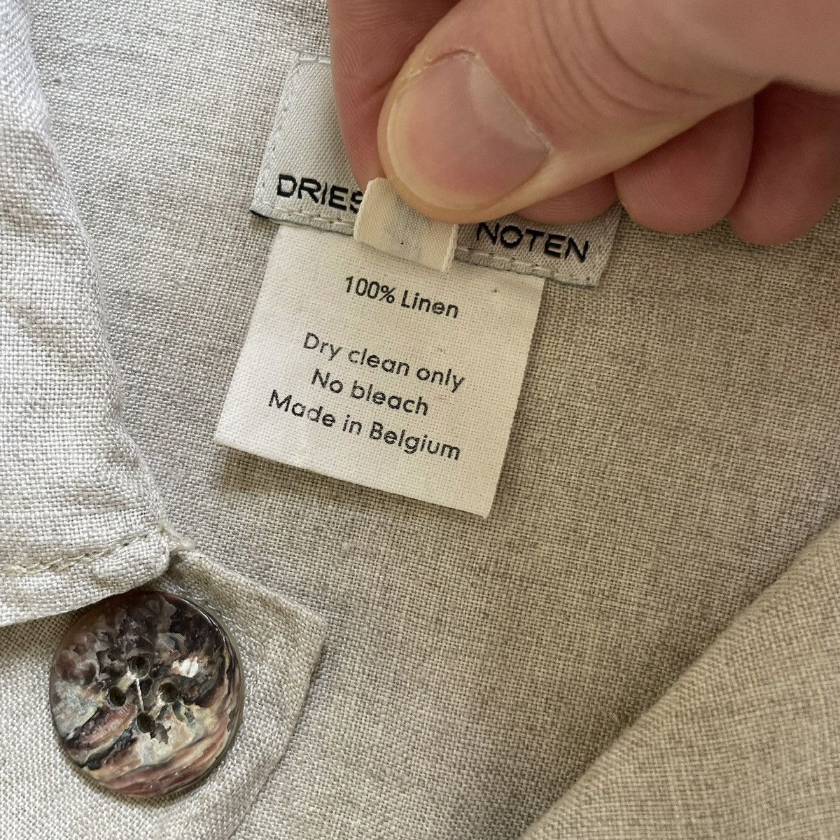 Dries Van Noten Early 2000s Beige Linen Over Shirt Size US M / EU 48-50 / 2 - 6 Thumbnail
