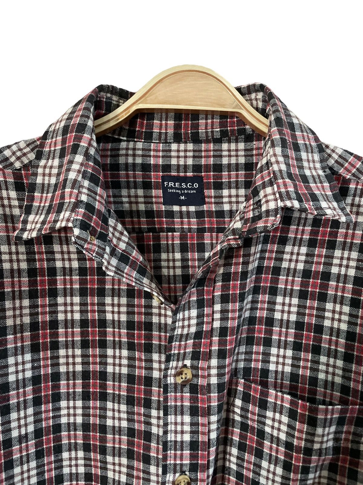 Flannel × Japanese Brand Vintage Fresco Travis Scott Style Tartan Plaid Flannel Size US M / EU 48-50 / 2 - 8 Thumbnail