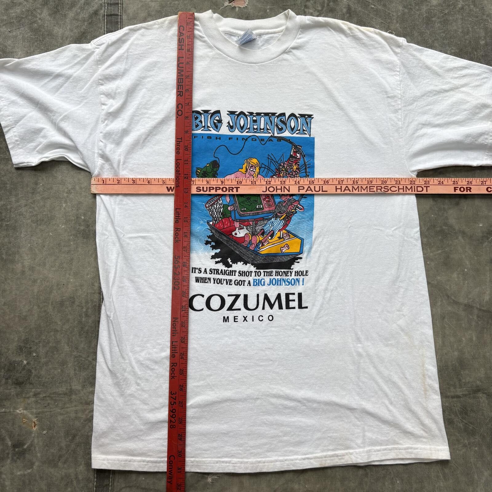Vintage Vintage 90s Y2K Big Johnson Fishing Funny Boobs Sex Shirt Size US XL / EU 56 / 4 - 4 Thumbnail
