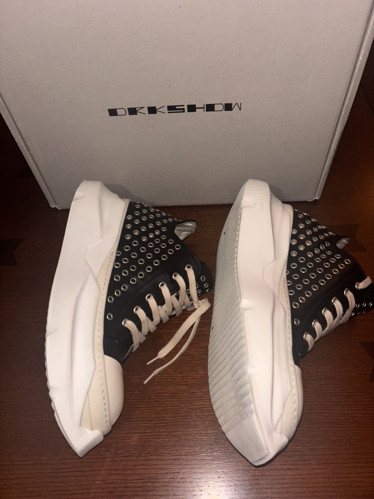 Rick Owens Drkshdw RICK OWENS DRKSHDW Black Edfu Abstract Sneakers Size 41.5 Size US 8.5 / EU 41-42 - 13 Thumbnail