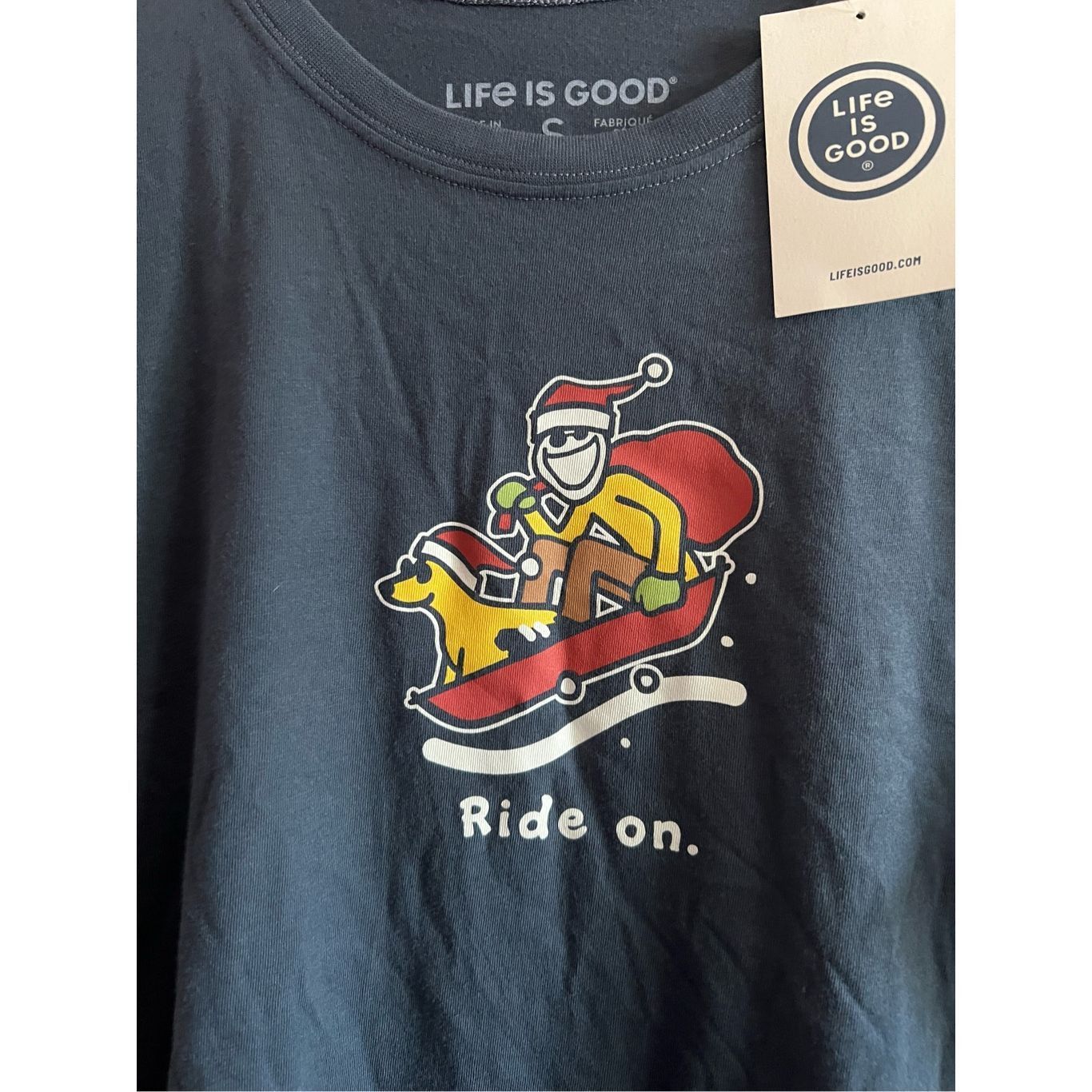 Life is Good Life Is Good Ride On Christmas T-Shirt Size Small NEW Size US S / EU 44-46 / 1 - 2 Thumbnail