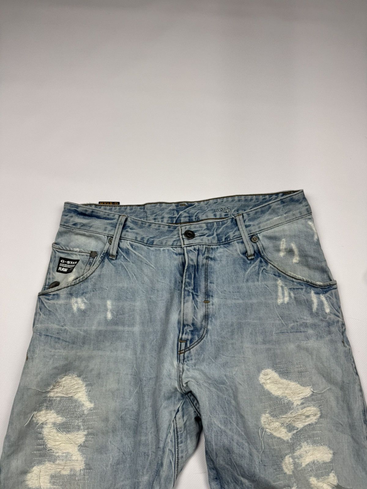G-Star Vintage G-Star Raw Distressed Banana Cut Jeans Size US 31 - 9 Thumbnail