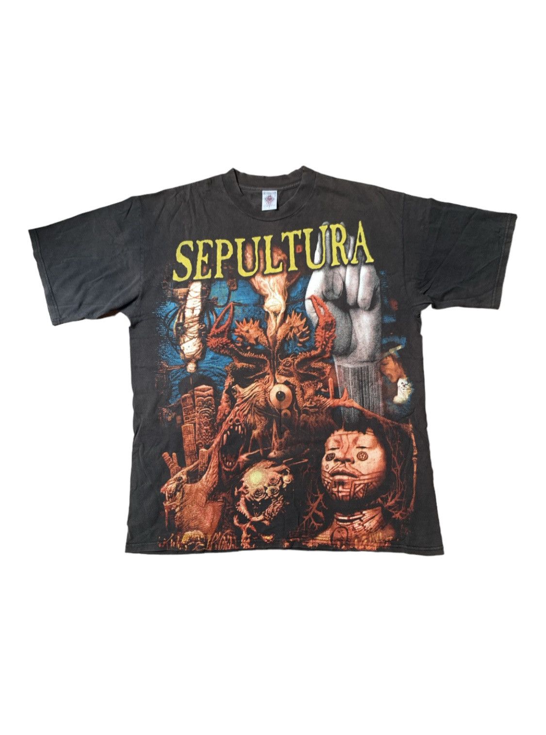 image of Band Tees x Vintage Sepultura Tee By Resurreccion in Black, Men's (Size XL)