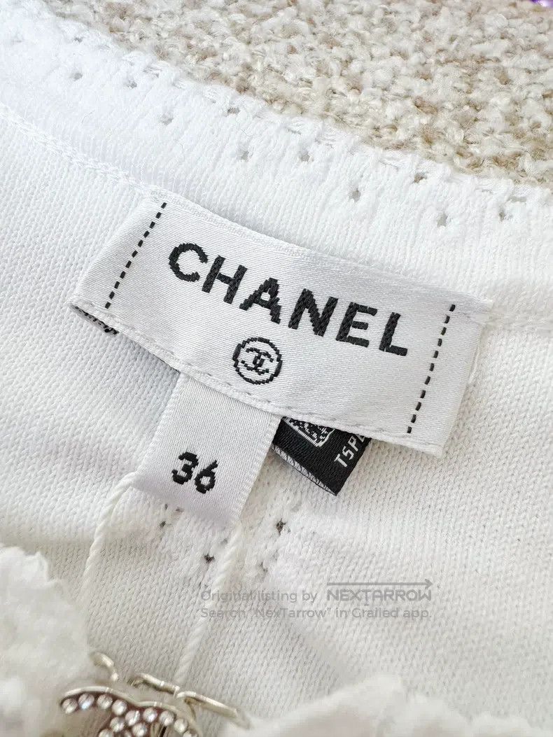 Chanel Chanel 24P diamond plaid knitted medium-sleeved doll cardi Size XS / US 0-2 / IT 36-38 - 6 Thumbnail