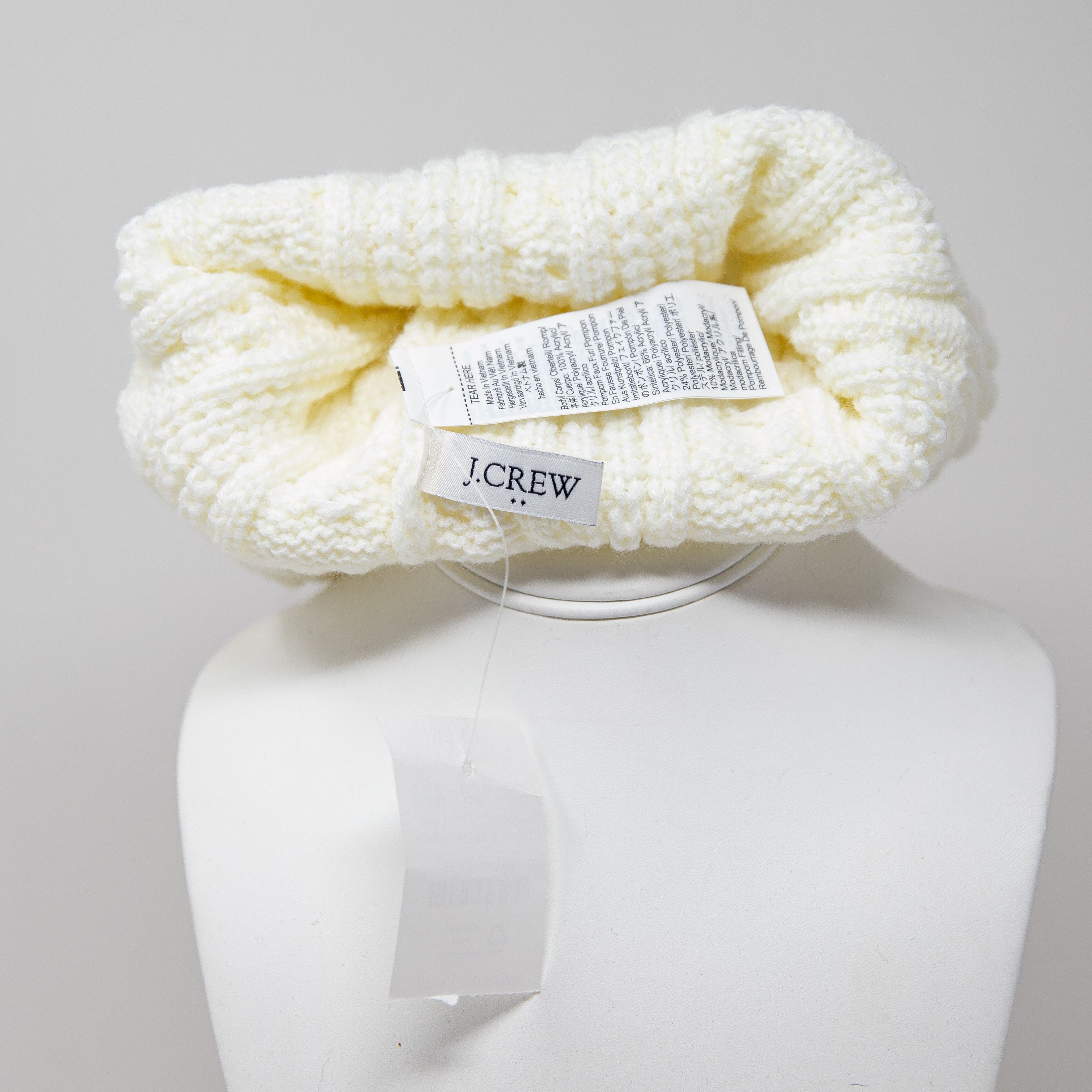 J.Crew J. Crew Cable Knit Stretch Faux Vegan Pom Size ONE SIZE - 3 Thumbnail