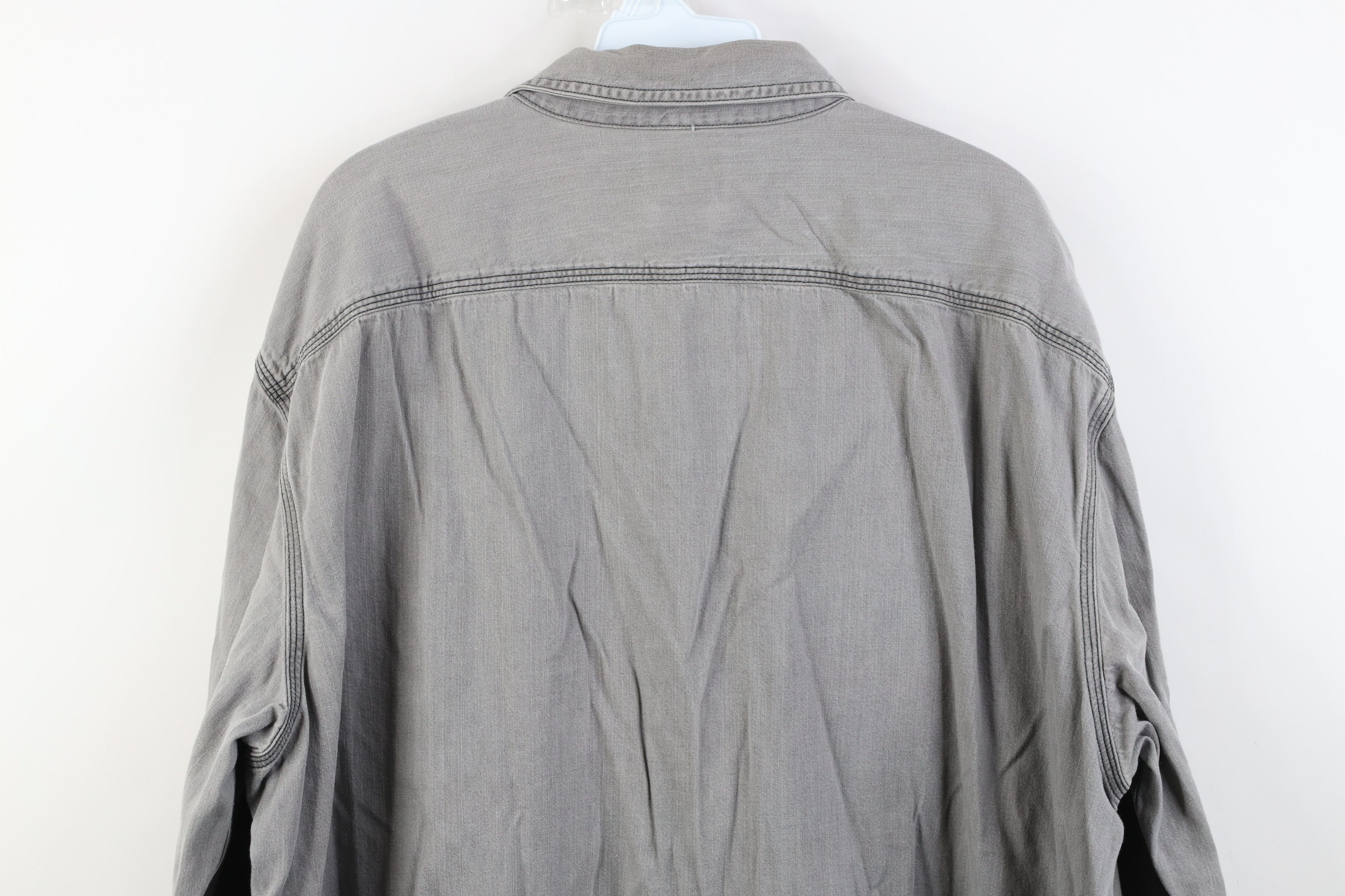 L.L. Bean Vintage LL Bean Stonewash Double Pocket Button Shirt Gray Size US XL / EU 56 / 4 - 13 Thumbnail