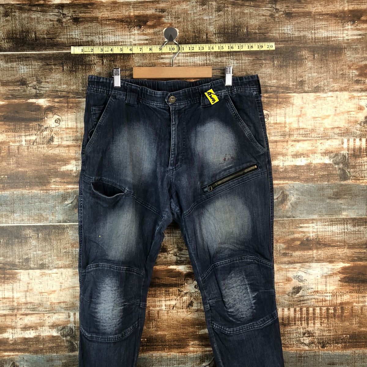 Japanese Brand Japanese Brand Blue Distressed Denim Pants #A2093 Size US 35 - 2 Thumbnail