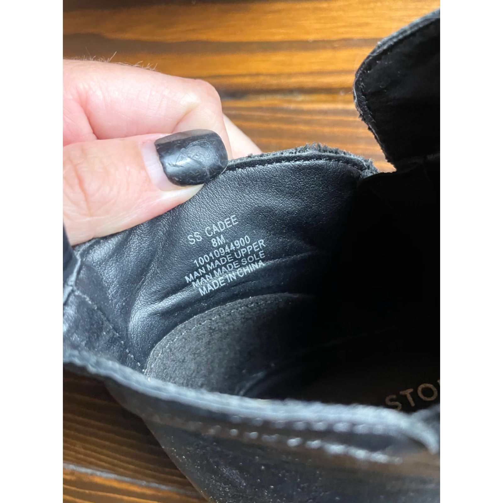 Vintage Sun+Stone Shoes Women's 8M Black Ankle Boots Bootie SS Cadee Casual Travel Leather Block Heel Mens Womens Girls? Size US 8 / IT 38 - 6 Thumbnail