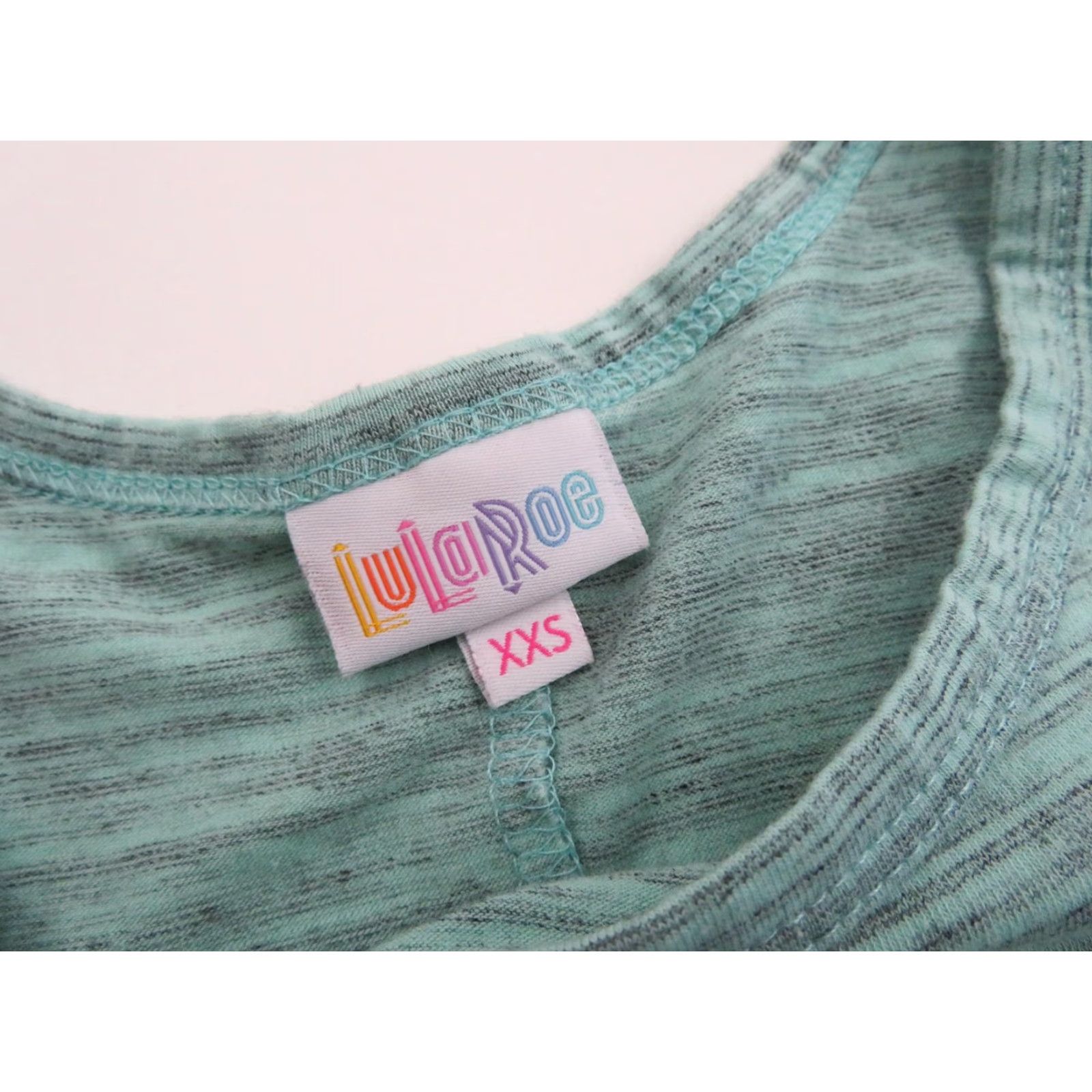 Vintage LuLaRoe Carly Dress 2XS Mint Green Black Unicorn Swing EUC Womens Stripes Knee Length 90s Tunic/Shirt Dress VINTAGE: No Size XXS / US 00 / IT 34 - 7 Thumbnail