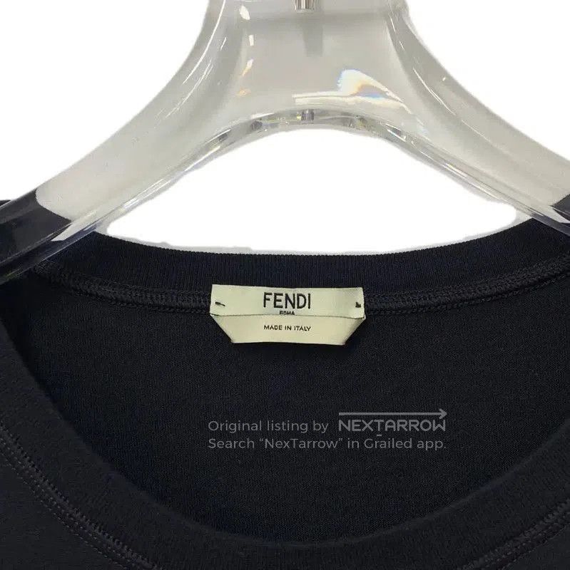 Fendi Fendi Black Cotton T-Shirt with Eye Print . Size M / US 6-8 / IT 42-44 - 3 Thumbnail
