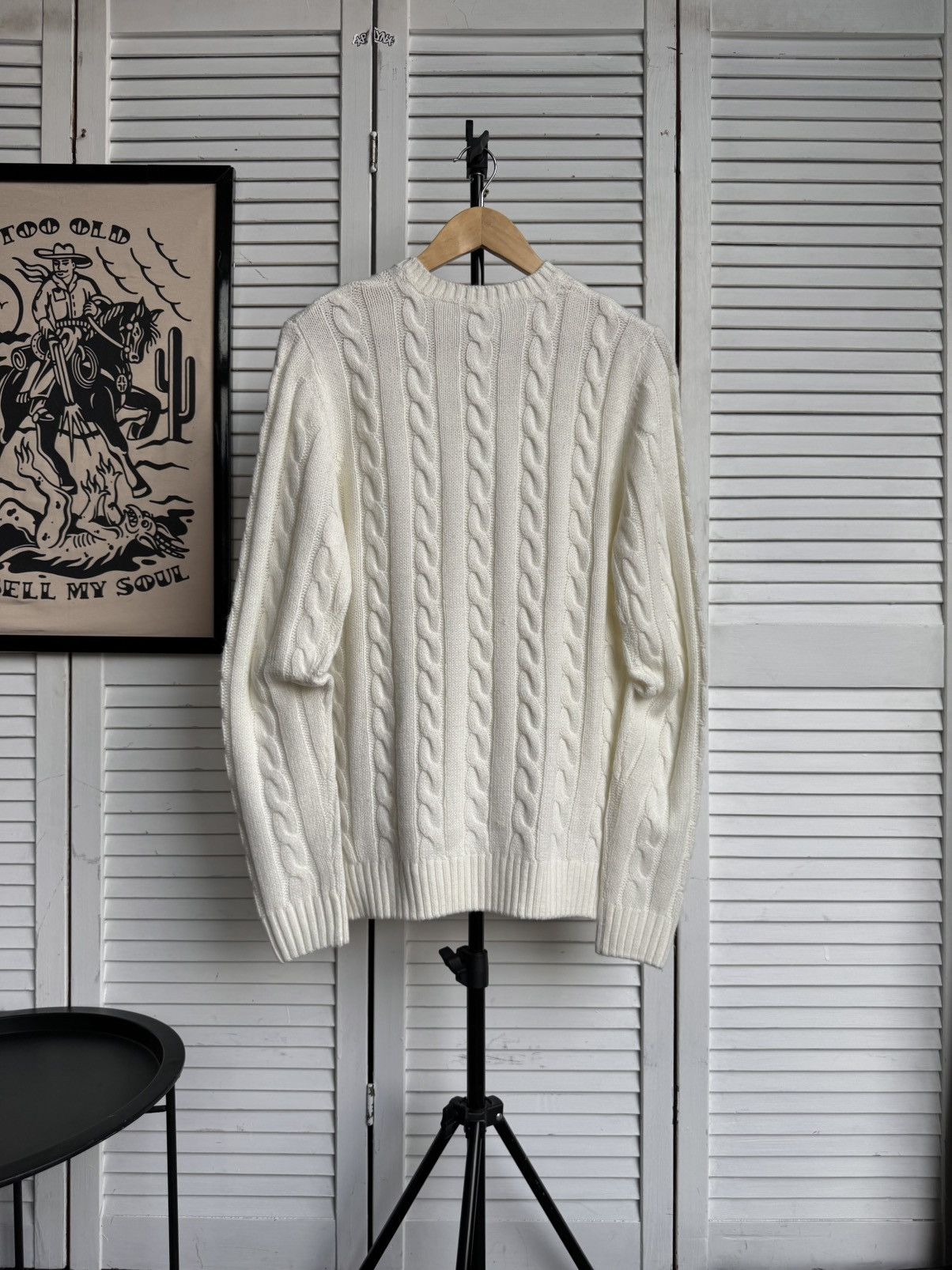 Polo Ralph Lauren Polo Ralph Lauren Style Cable Knit Wool Blend White Sweater Size US S / EU 44-46 / 1 - 2 Thumbnail