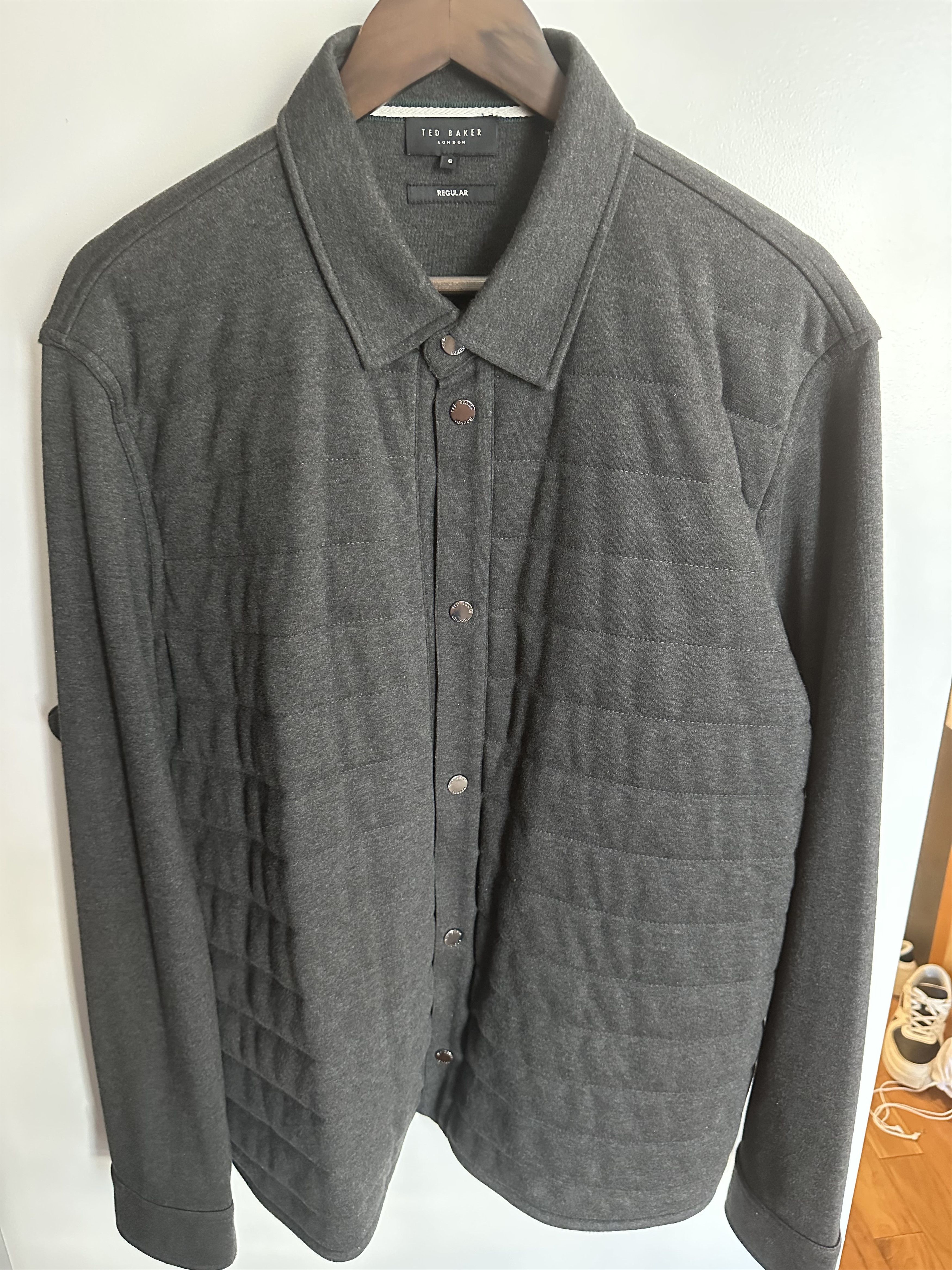 Ted Baker Ted Baker Antsy Long Sleeve Shirt Jacket Grey Size US XL / EU 56 / 4 - 1 Thumbnail