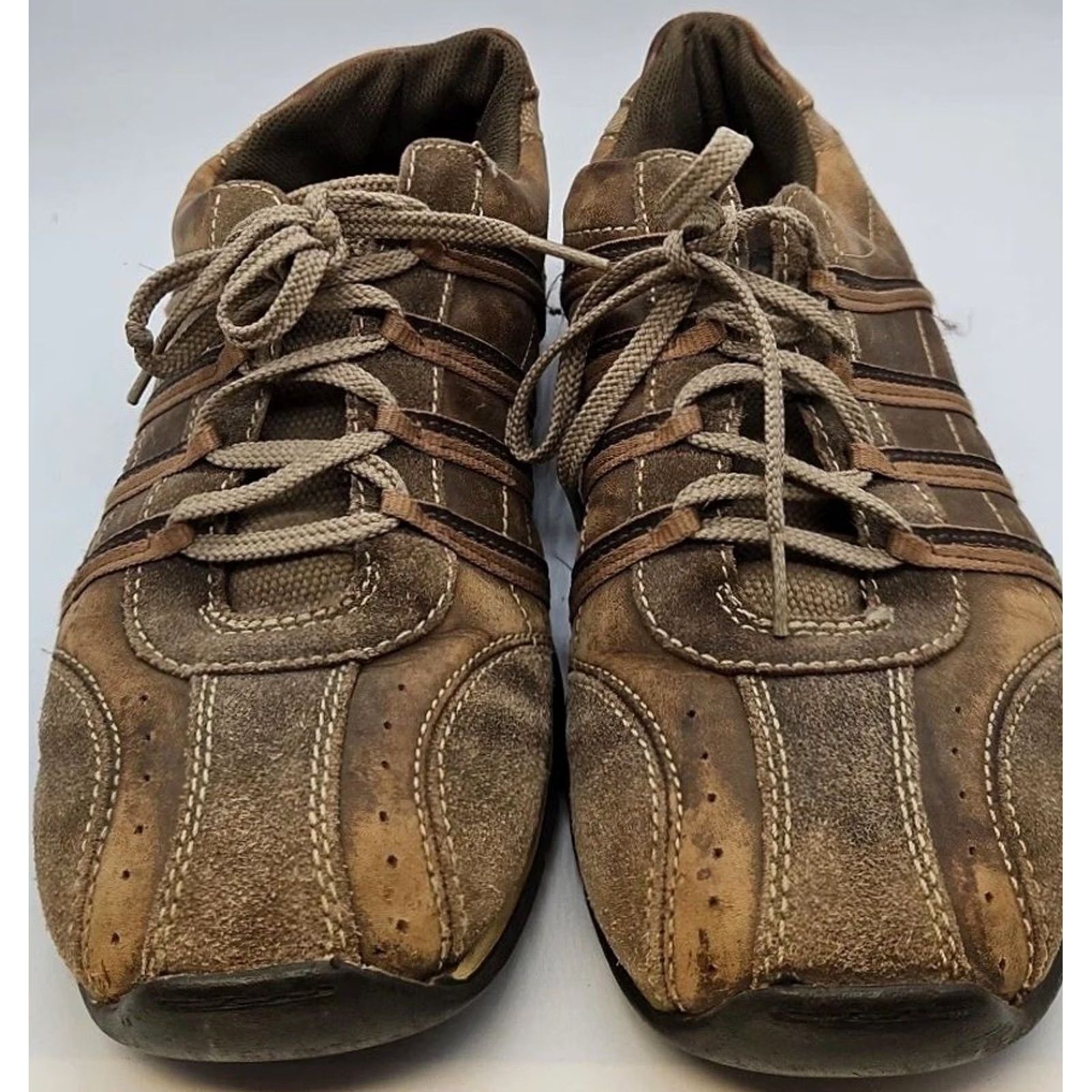 SKECHERS VINTAGE Skechers Leather Sneakers Mens 8.5 Brown Casual Comfort Walking Size US 9 / EU 42 - 2 Thumbnail