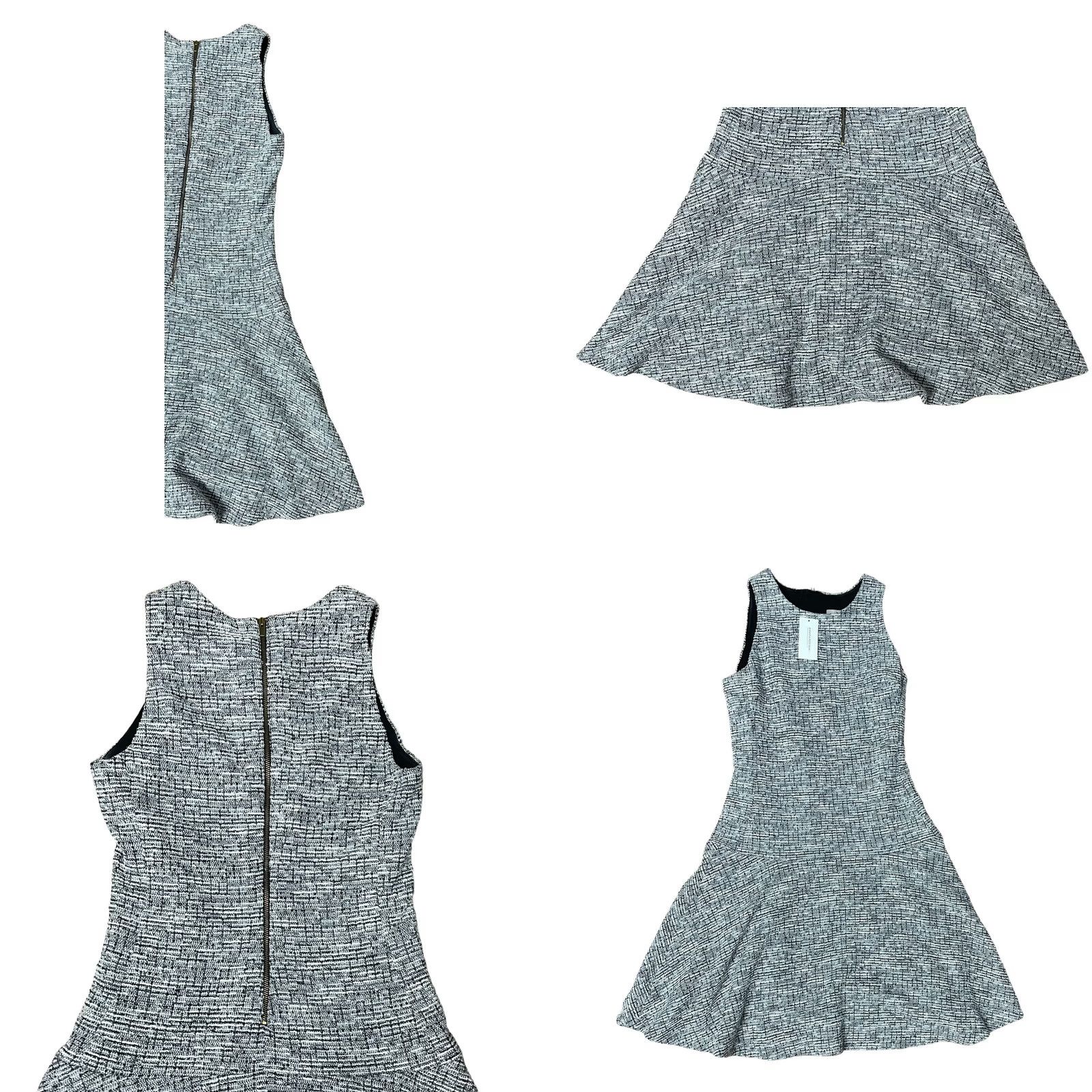 Banana Republic VINTAGE? Banana Republic Women’s Gray & White Knitted Dress Sleeveless NWT Sz 0 Size XS / US 0-2 / IT 36-38 - 10 Thumbnail