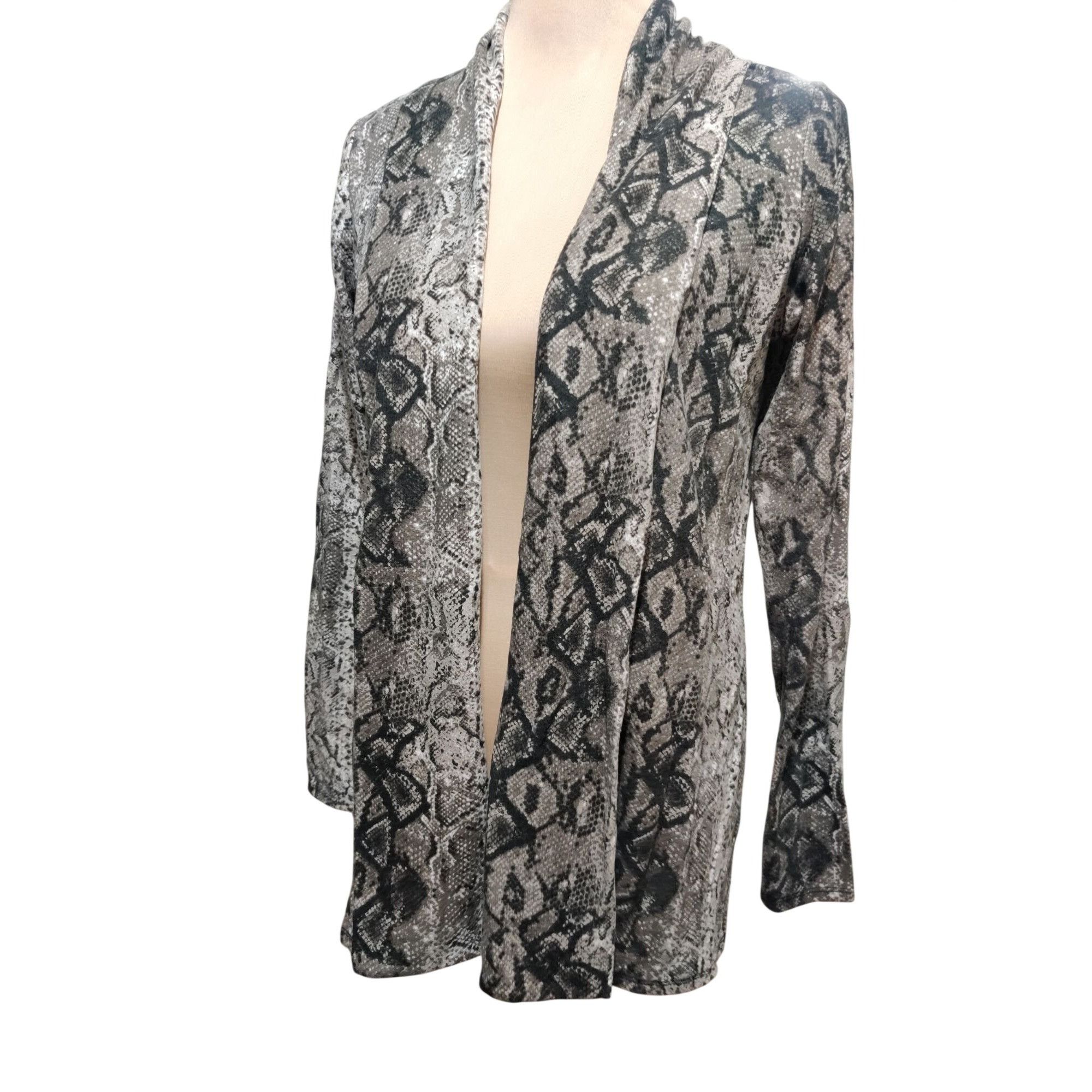 Other Gibson Cardigan Snake Print Size S Open Front Duster Gray St Size S / US 4 / IT 40 - 10 Thumbnail