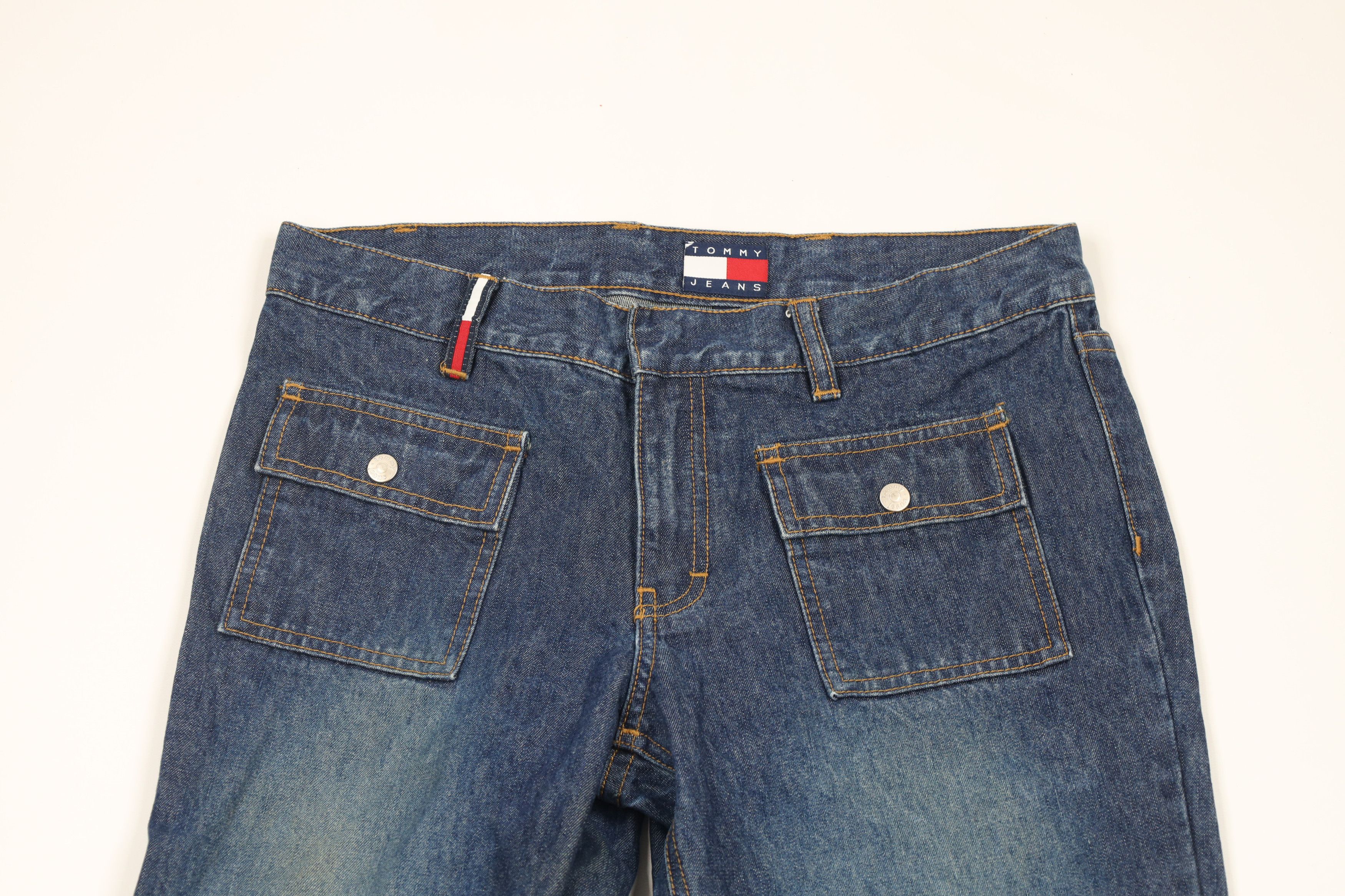 Tommy Hilfiger × Vintage Vintage Y2K 2002 Tommy Hilfiger Wide Leg Denim Jeans Blue Size 28" / US 6 / IT 42 - 2 Thumbnail