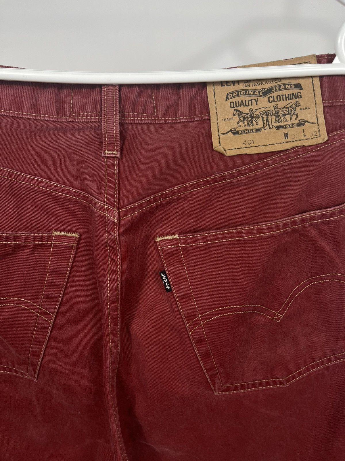 Levi's Levi’s 401 Vintage Red Straight Fit Jeans W33 L32 Tunisia Size US 30 / EU 46 - 4 Thumbnail