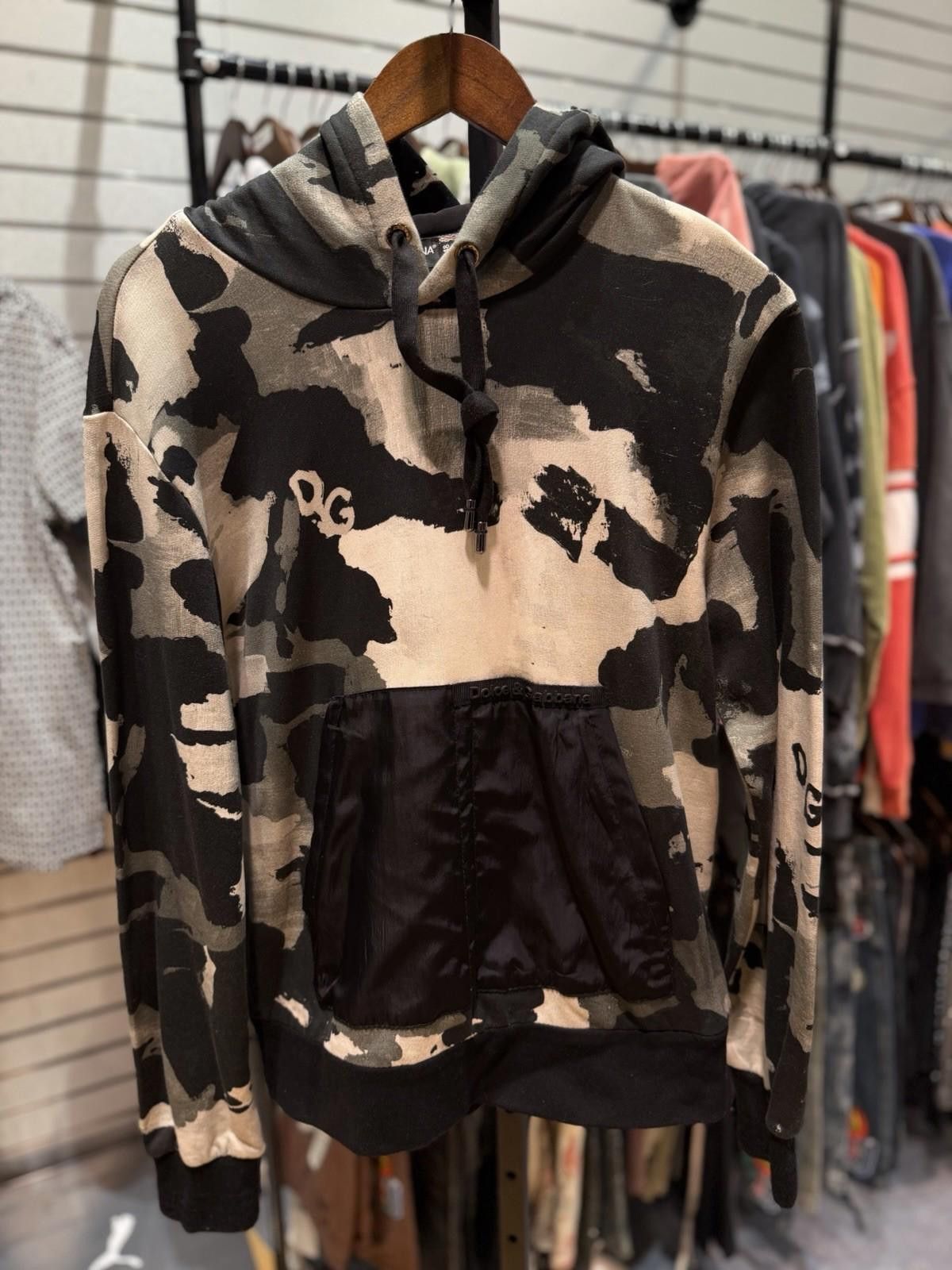 Dolce & Gabbana Dolce & Gabbana Men’s Black White Camouflage Hoodie – (48) Size US M / EU 48-50 / 2 - 3 Thumbnail