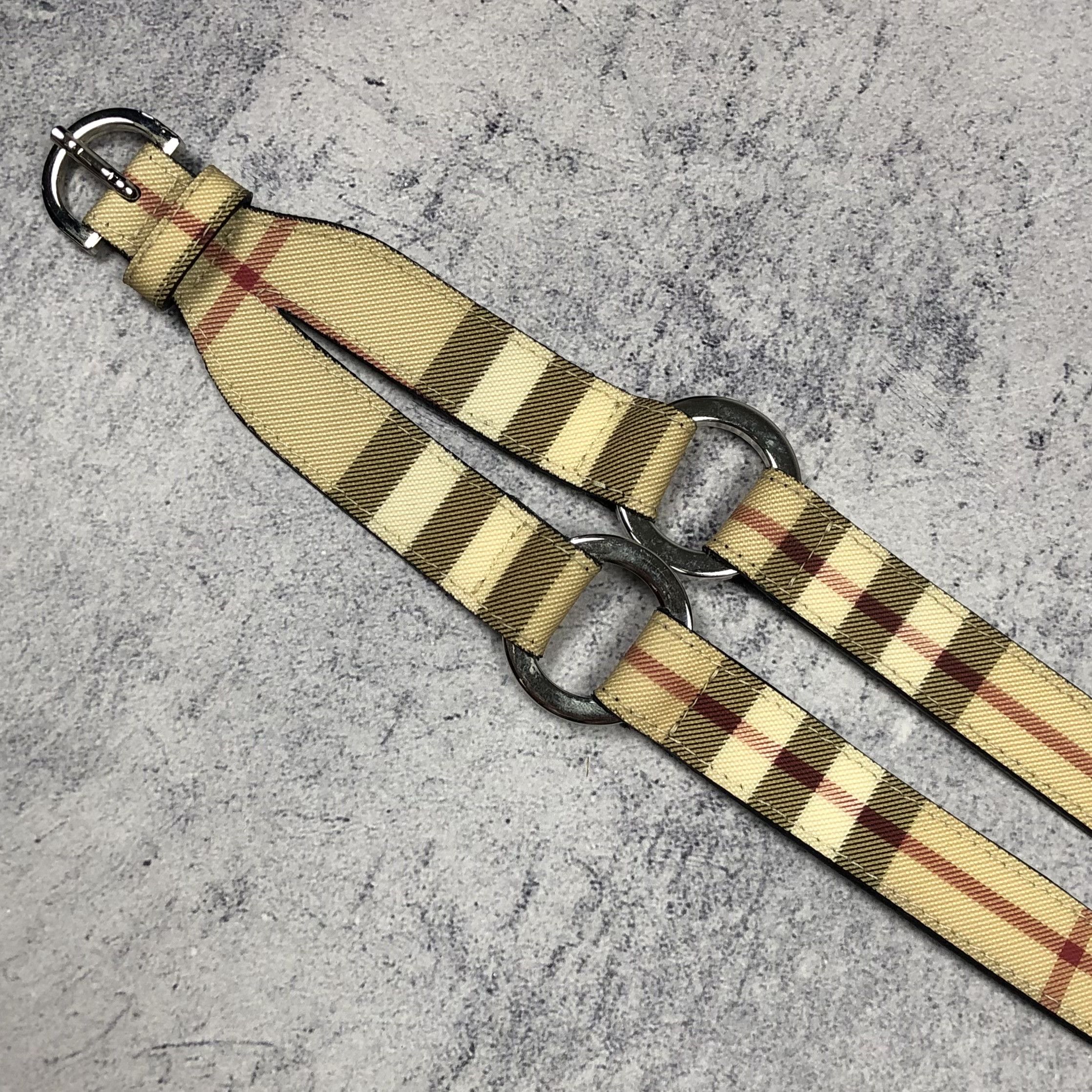 Burberry Vintage Burberry Nova Check Leather Belt Size ONE SIZE - 5 Thumbnail