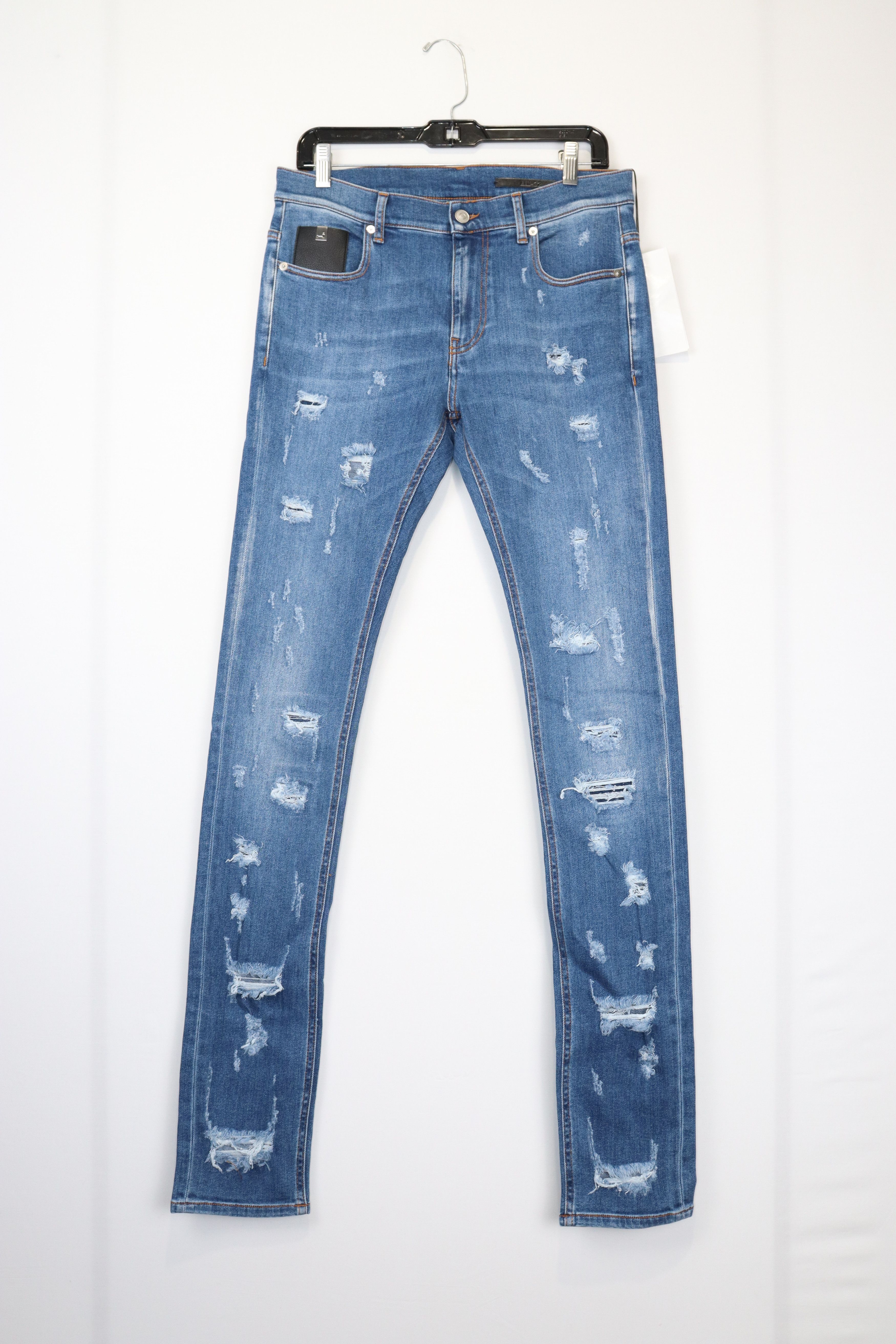 1017 ALYX 9SM o1rshd10124 Super Skinny Treated Jeans in Mid Blue Size US 32 / EU 48 - 2 Thumbnail