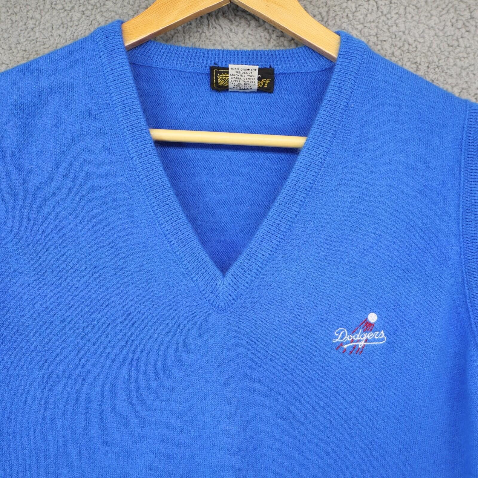 Wilson Dodgers Vtg Vest Golf Medium Blue Knit V-Neck Preppy USA Tennis Wilson Staff Size US M / EU 48-50 / 2 - 2 Thumbnail
