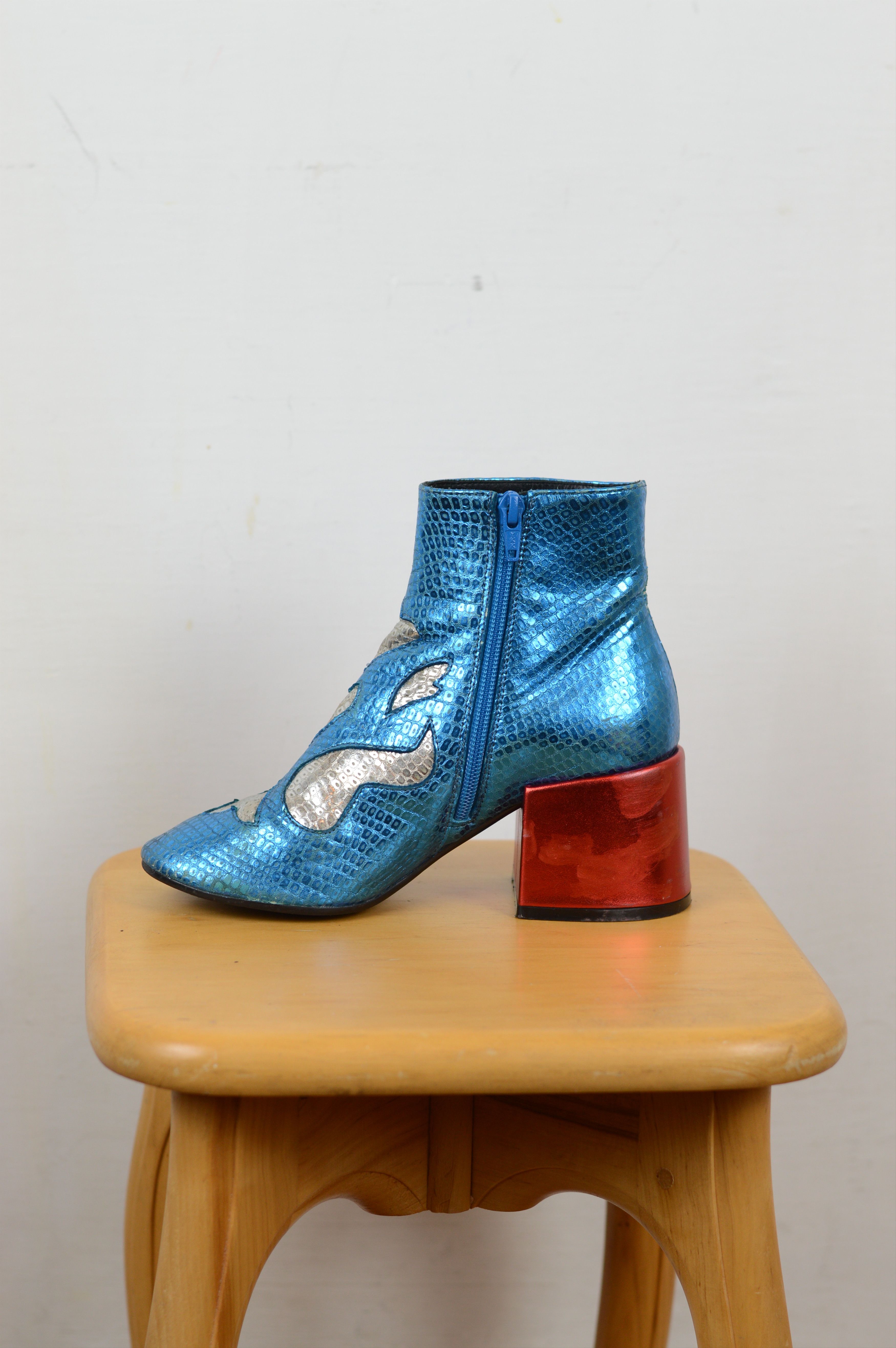 Maison Margiela MM6 Maison Martin Margiela Snakeskin Leather Ankle Boots Size US 5.5 / IT 35.5 - 3 Thumbnail