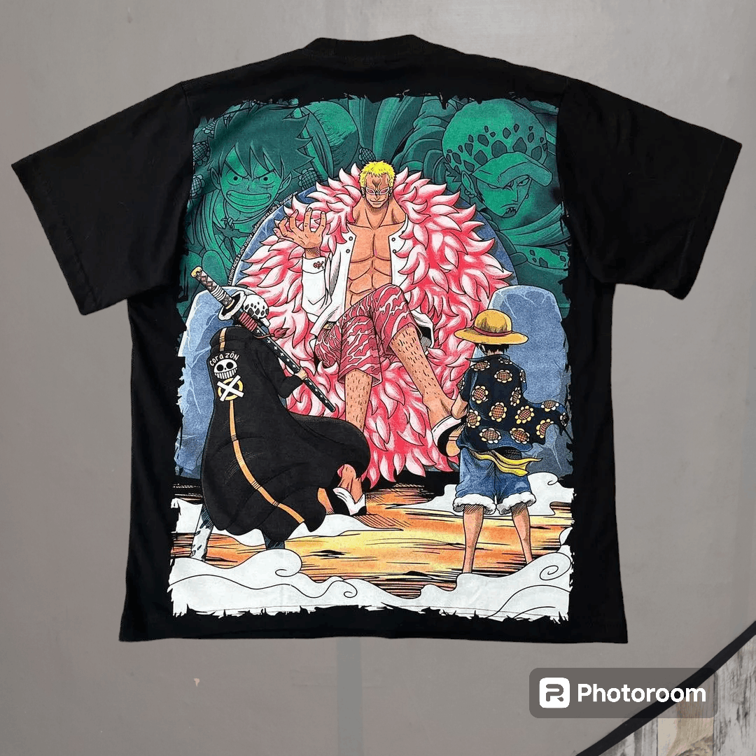 Anime × Japanese Brand One Piece 'SHICHIBUKAI' - DONQUIXOTE DOFLAMINGO Tee Size US XL / EU 56 / 4 - 2 Thumbnail