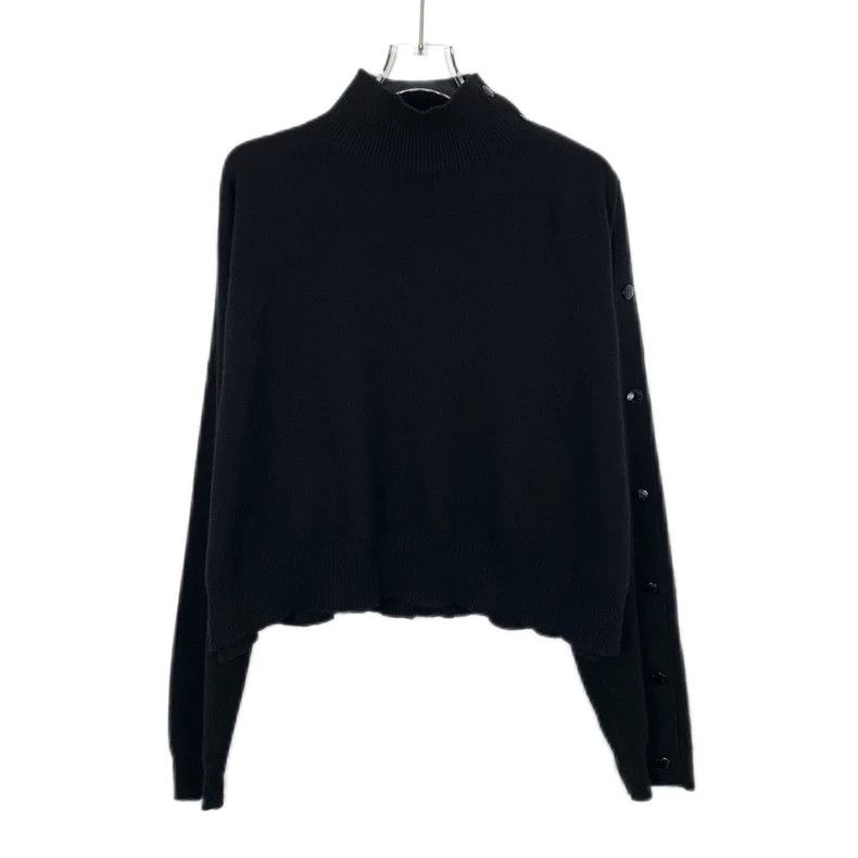 Louis Vuitton Louis Vuitton Black side-button cashmere turtleneck long-s Size S / US 4 / IT 40 - 1 Thumbnail