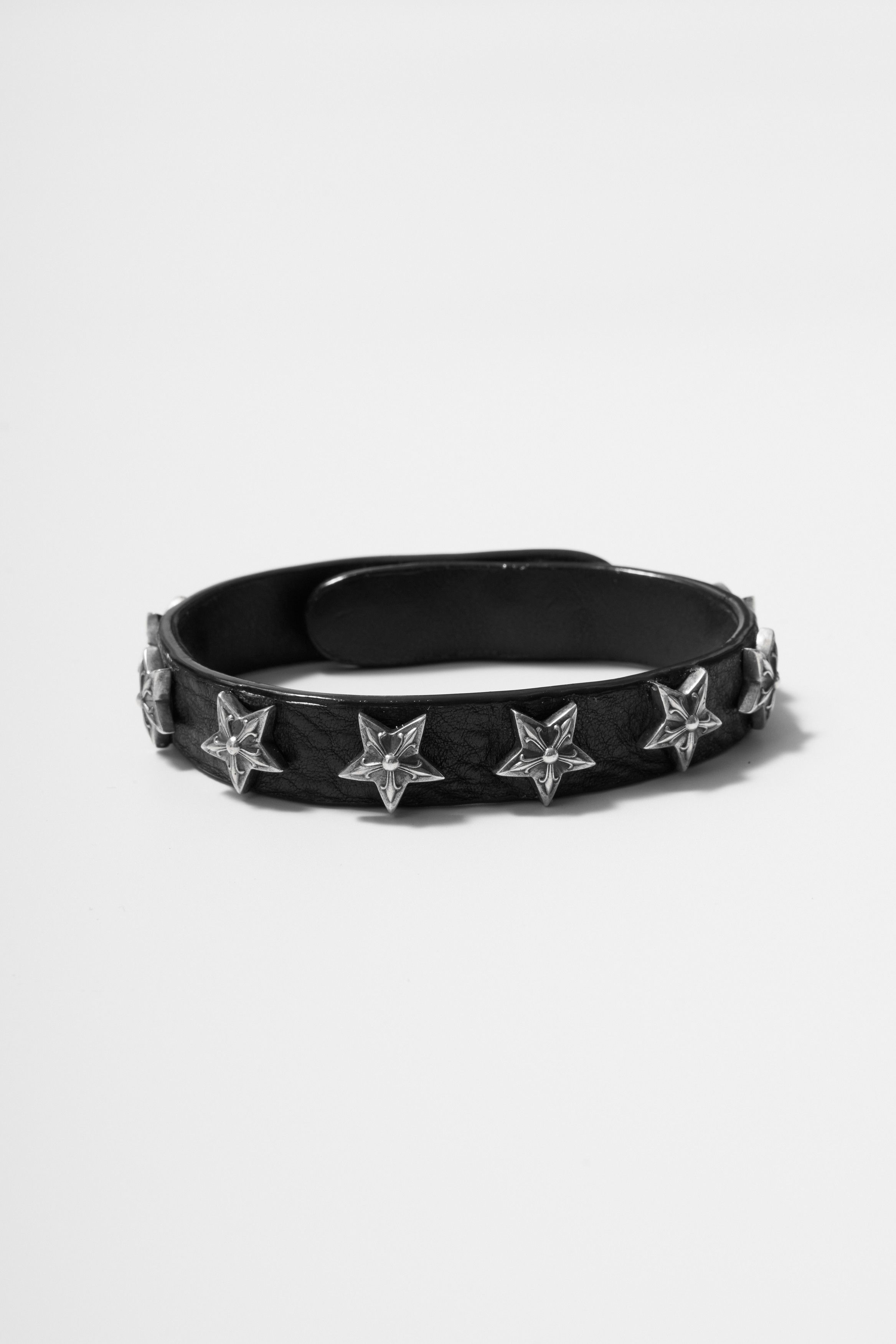 Chrome Hearts Chrome Hearts 2 BTTN/ 2 SNAP Star silver bracelet black Size ONE SIZE - 1 Thumbnail