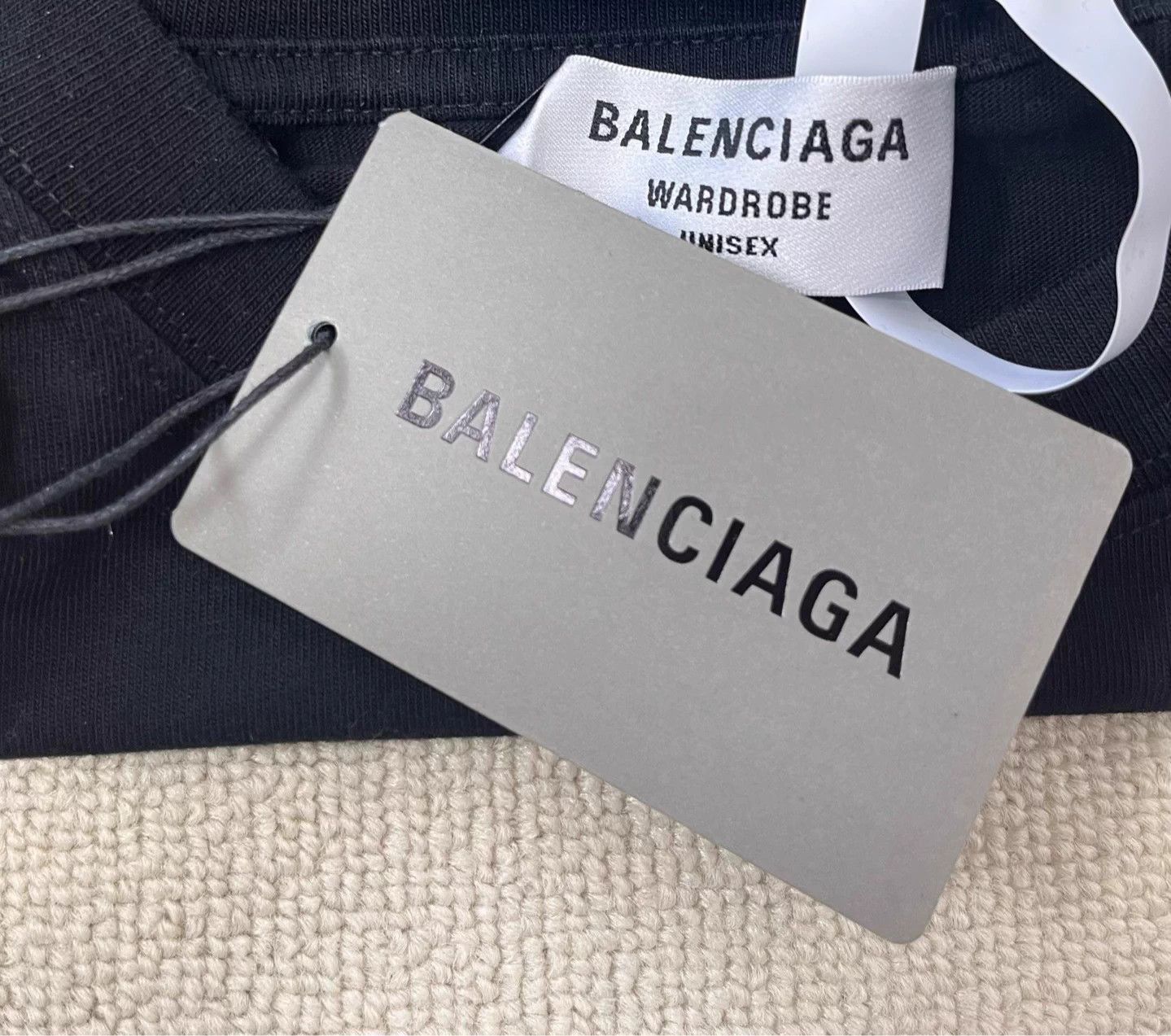 Balenciaga Balenciaga BB Mosaic Logo Oversize Short Tee Women Black S Size S / US 4 / IT 40 - 4 Thumbnail