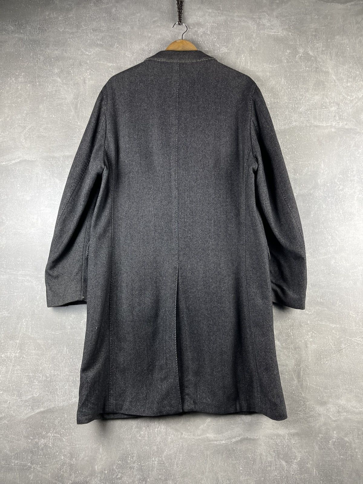 Boglioli Vintage Boglioli Herringbone Wool Overcoat Made In Italy Size US L / EU 52-54 / 3 - 6 Thumbnail