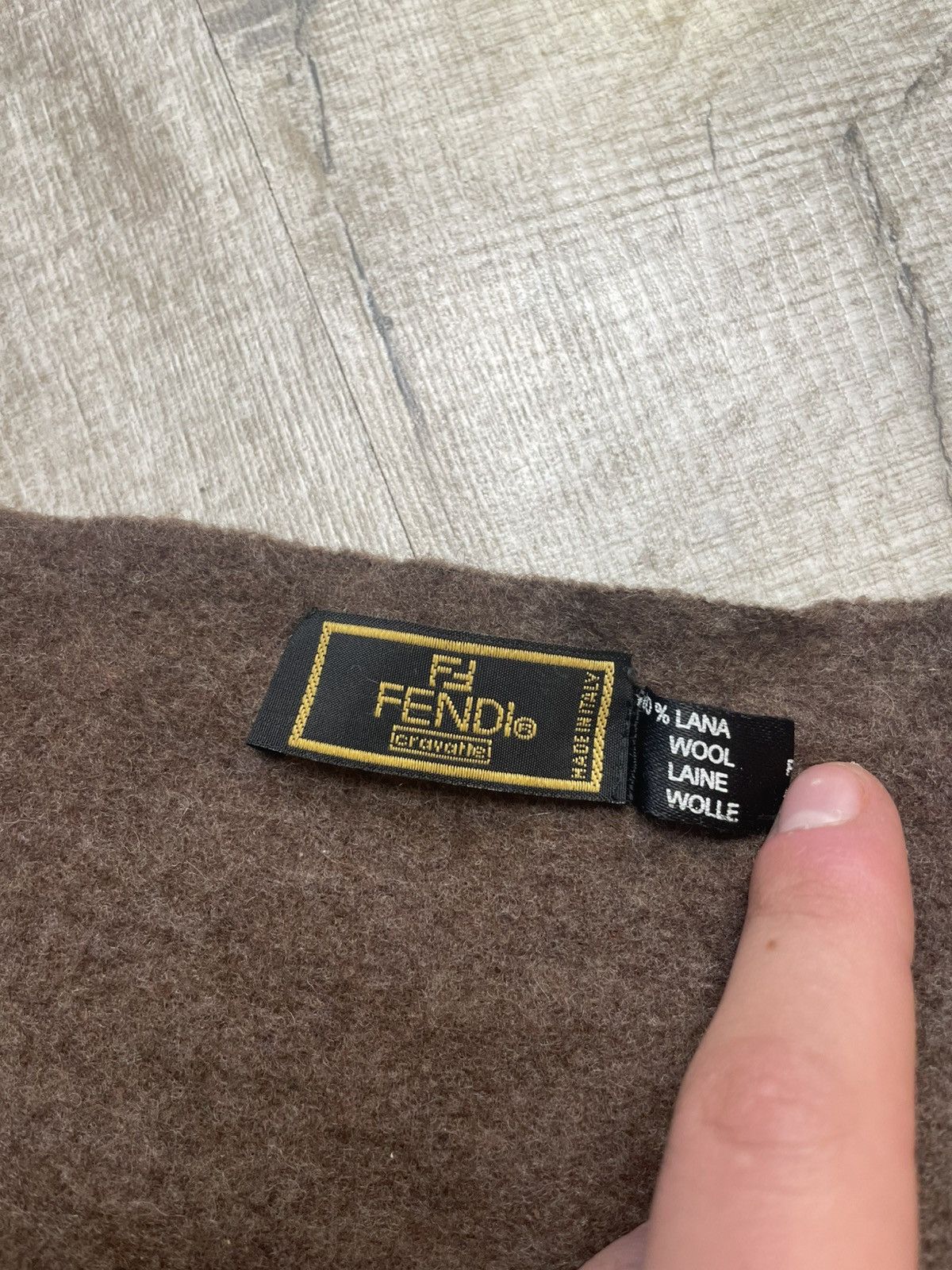 Fendi Vintage Fendi Scarf Logo Wool Size ONE SIZE - 9 Thumbnail