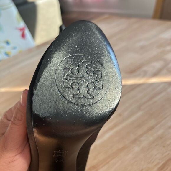 Tory Burch Tory Burch Jenna Satin Heels Pumps Womens 8.5 Black Hidden P Size US 7 / IT 37 - 10 Thumbnail
