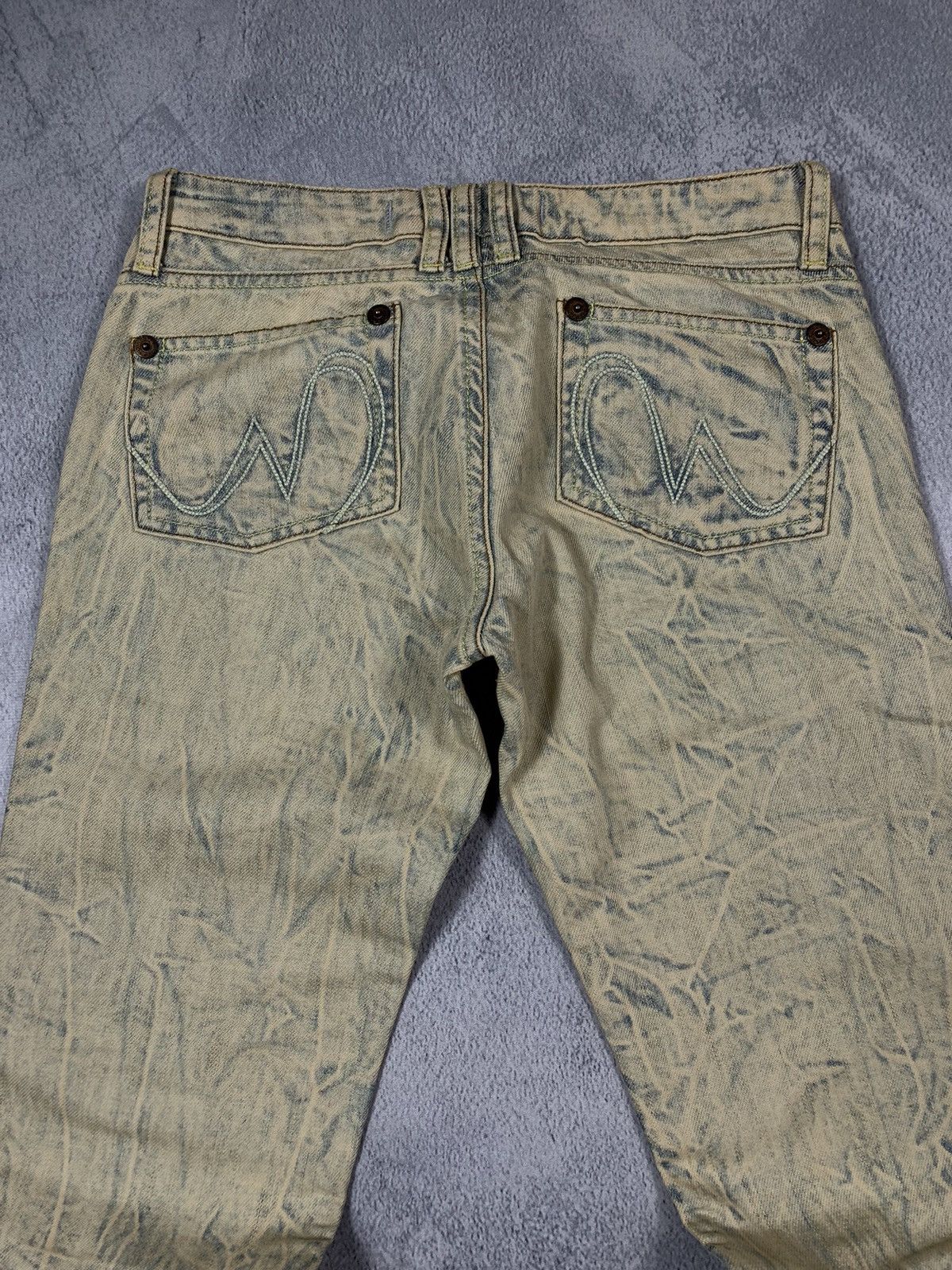 Japanese Brand × Vintage Vintage Y2K Japanese faded denim low rise jeans avantgarde Size 27" / US 4 / IT 40 - 2 Thumbnail