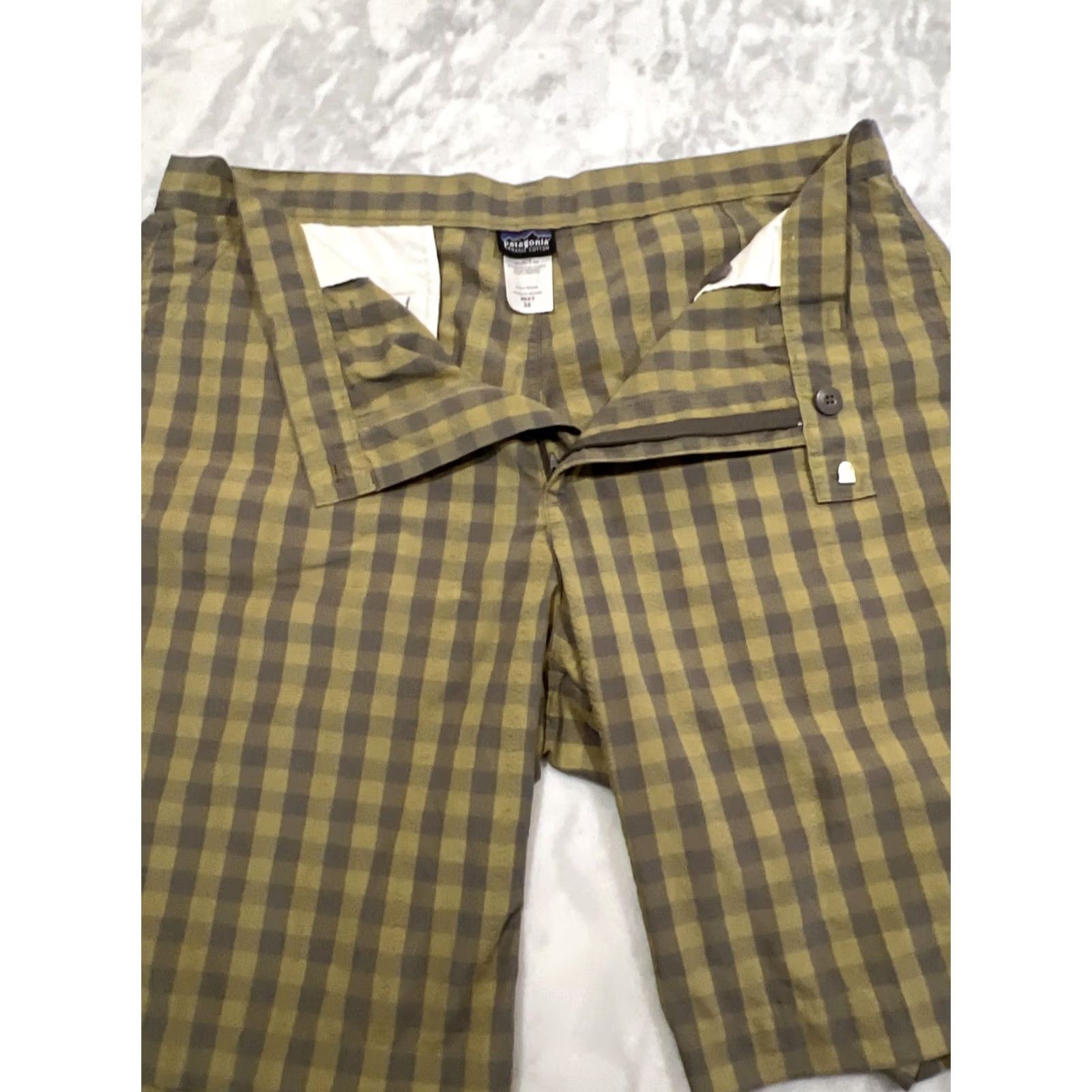 Patagonia Patagonia Shorts Men's 38 Gray Green Seersucker Lightweight Cotton Polyester Size US 34 / EU 50 - 4 Thumbnail